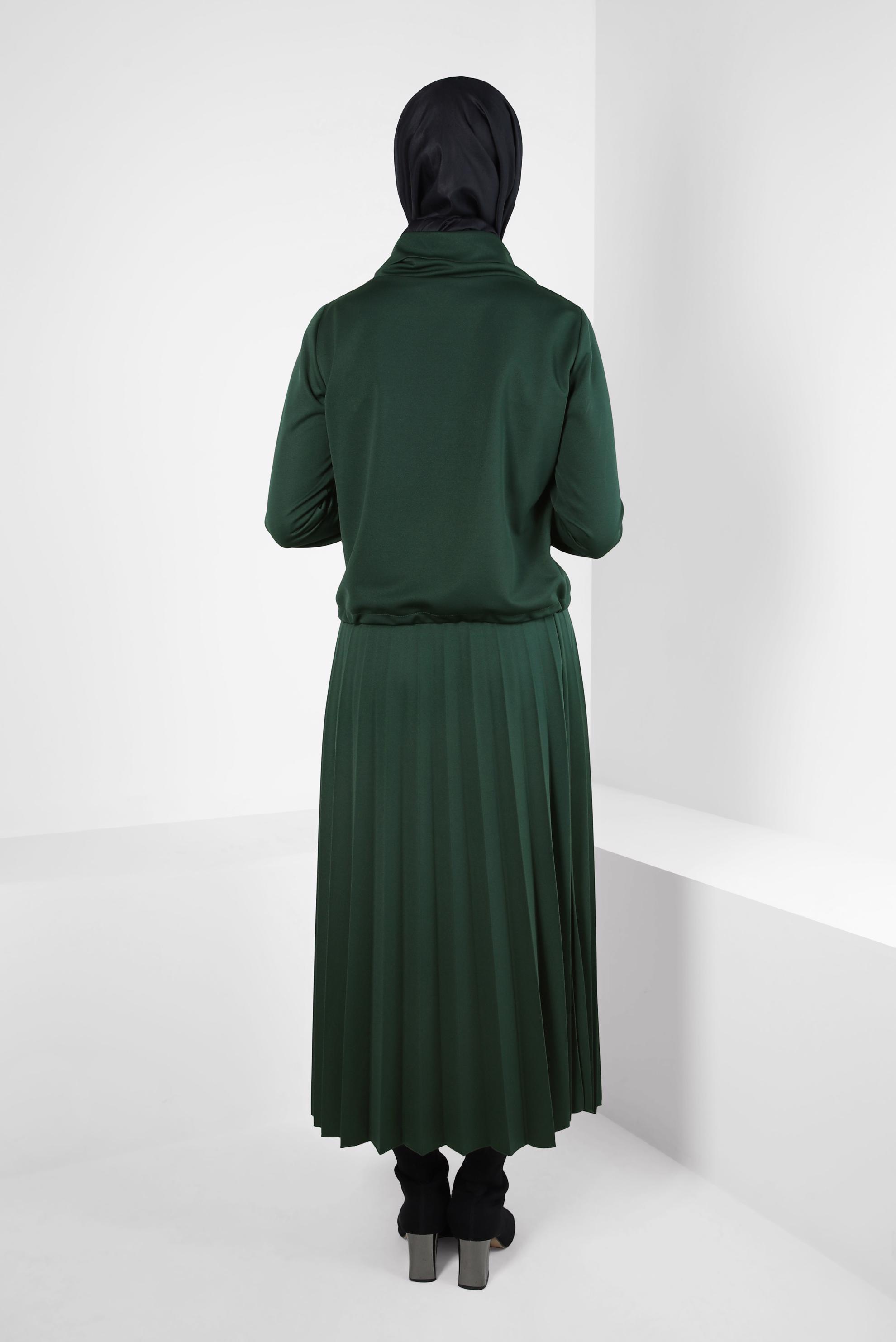 Hijab clothing GREEN PLEATED SKIRTED SUIT 44224