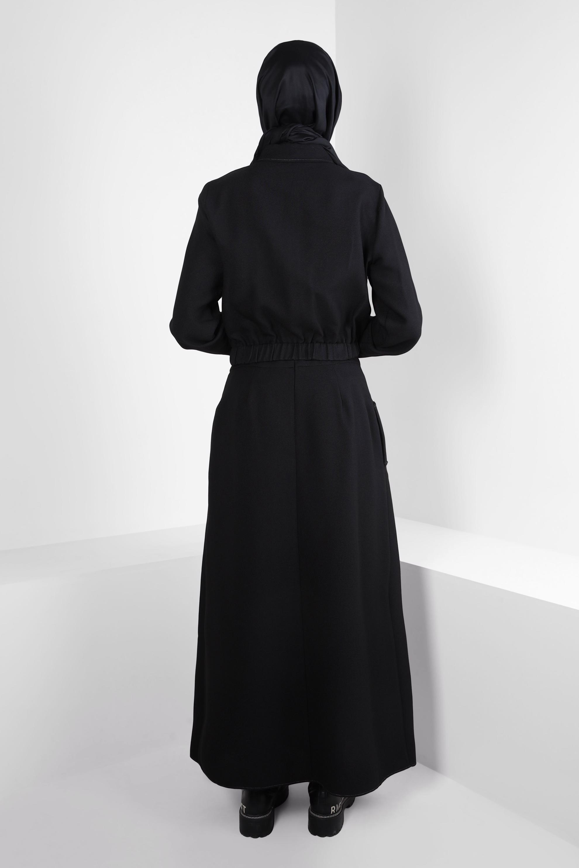 Vêtements hijab NOIR COSTUME JUPE BOUTONNÉ 44227