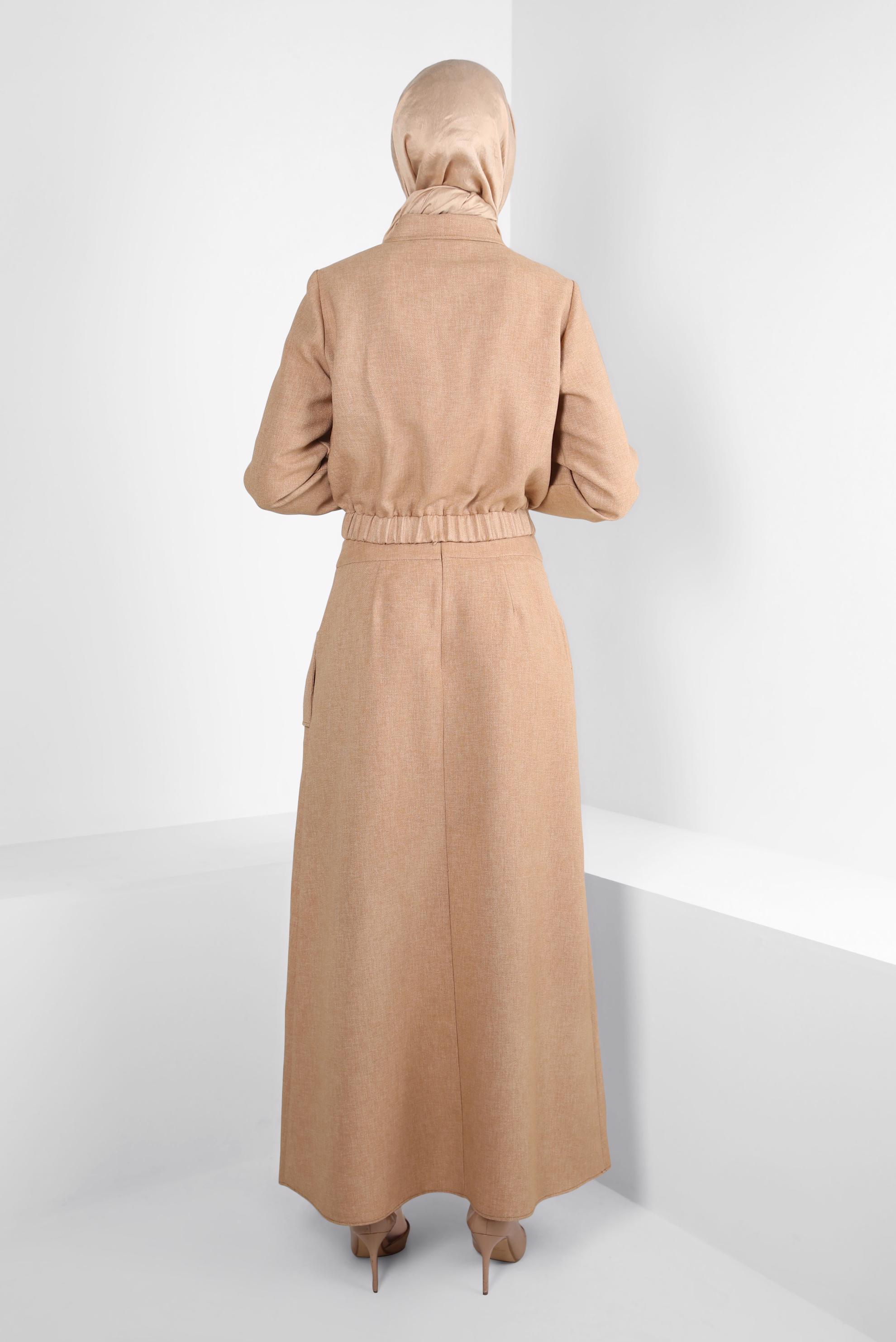 Vêtements hijab BRUN COSTUME JUPE BOUTONNÉ 44227