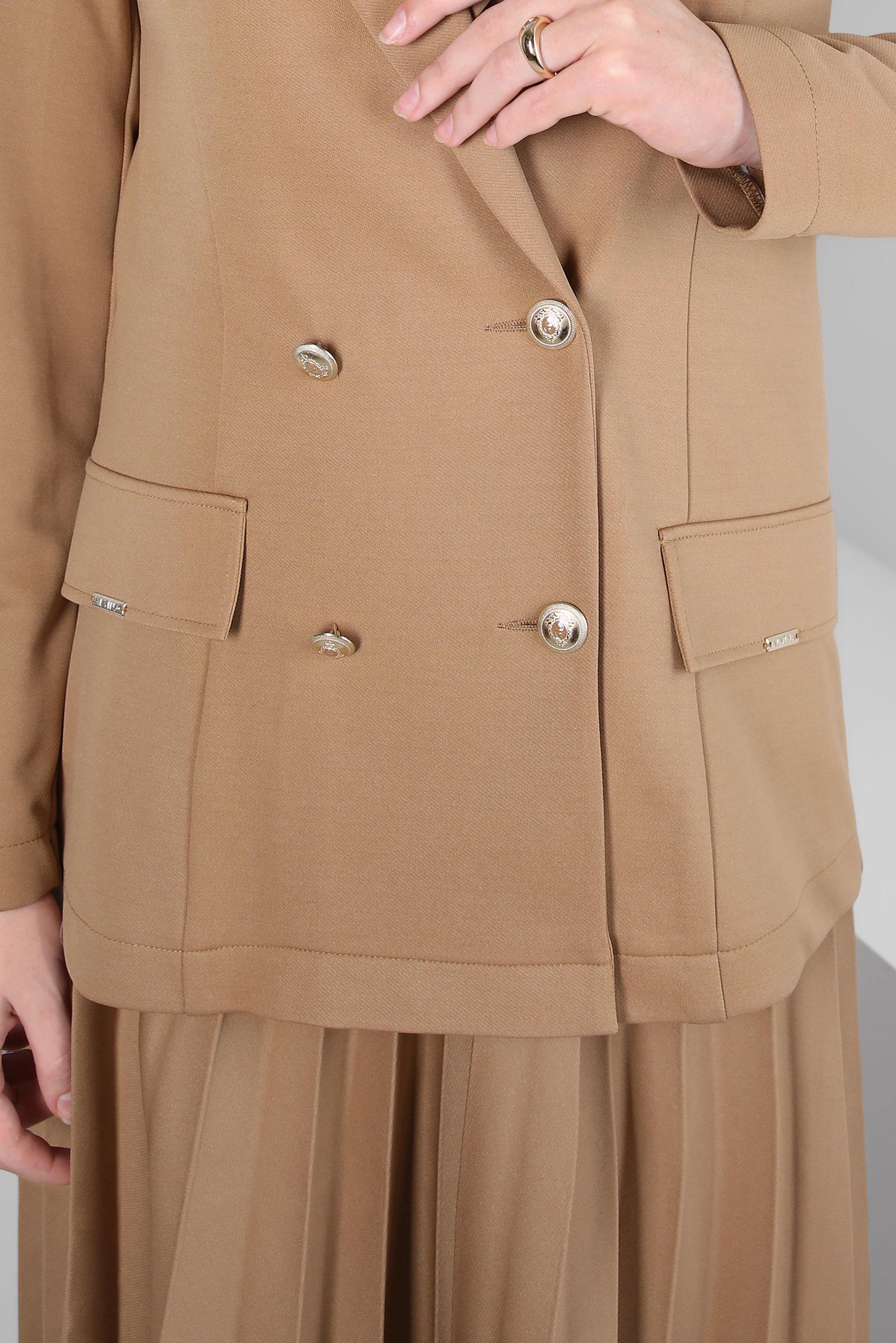 Vêtements hijab BRUN COSTUME À JUPE PLISSÉE 44229