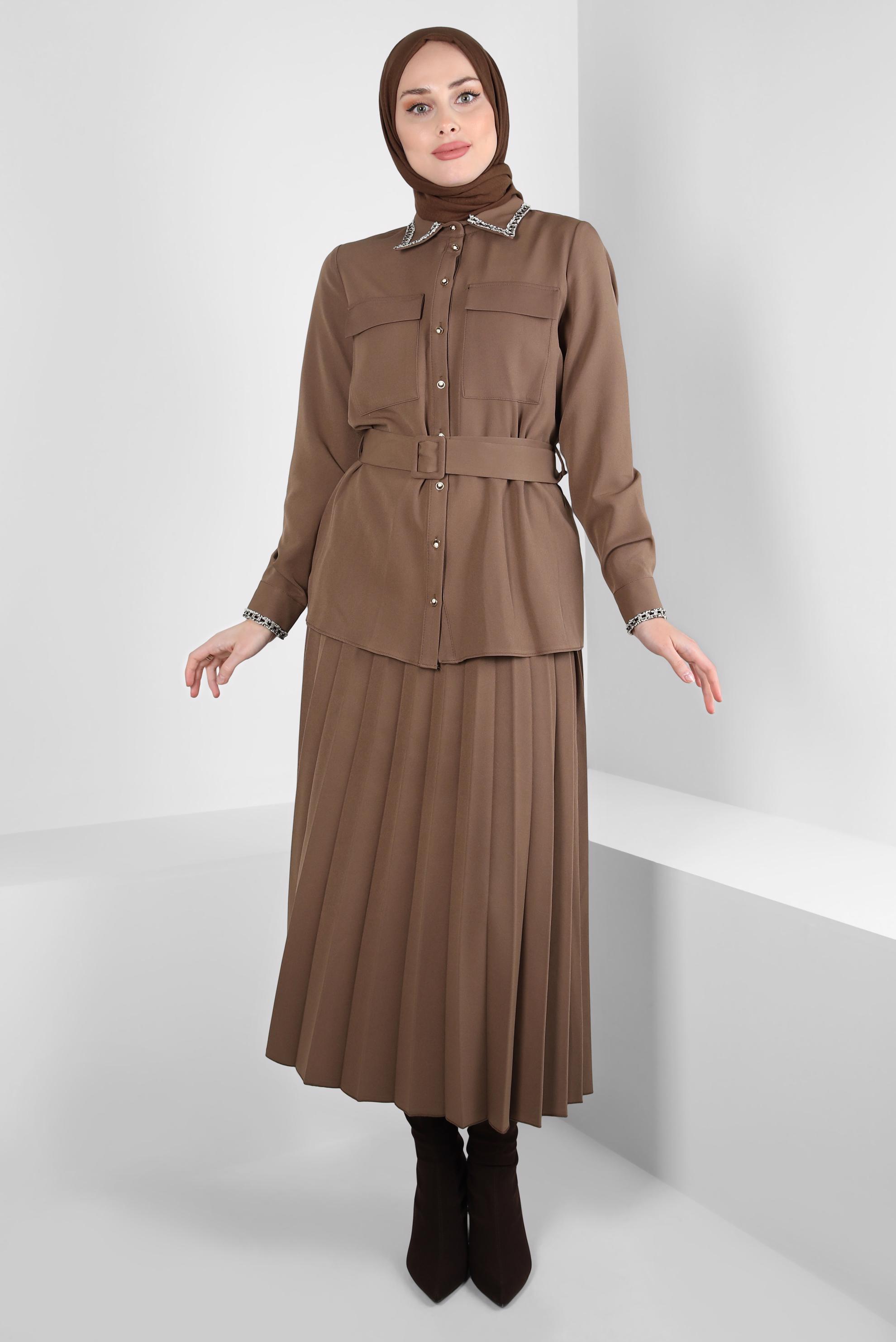 Vêtements hijab VISON COSTUME À JUPE CEINTURE 44230