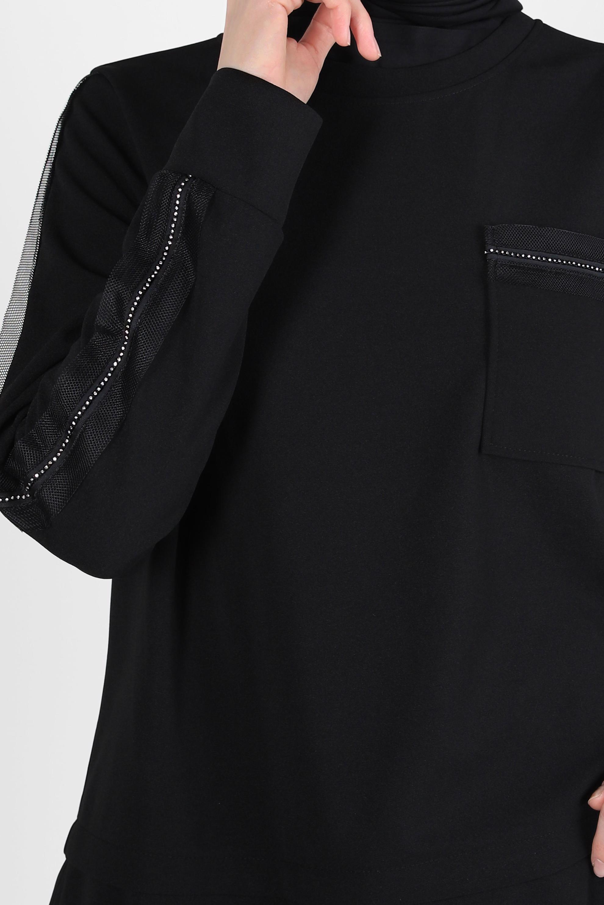 Vêtements hijab NOIR COSTUME À JUPE PLISSÉE 44243