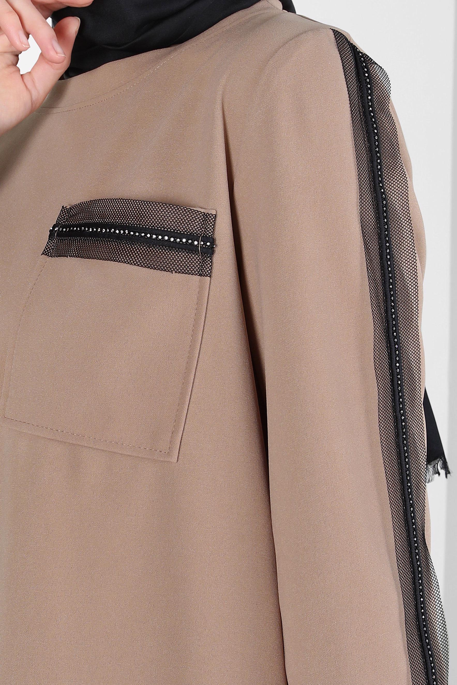 Vêtements hijab BEIGE COSTUME À JUPE PLISSÉE 44243