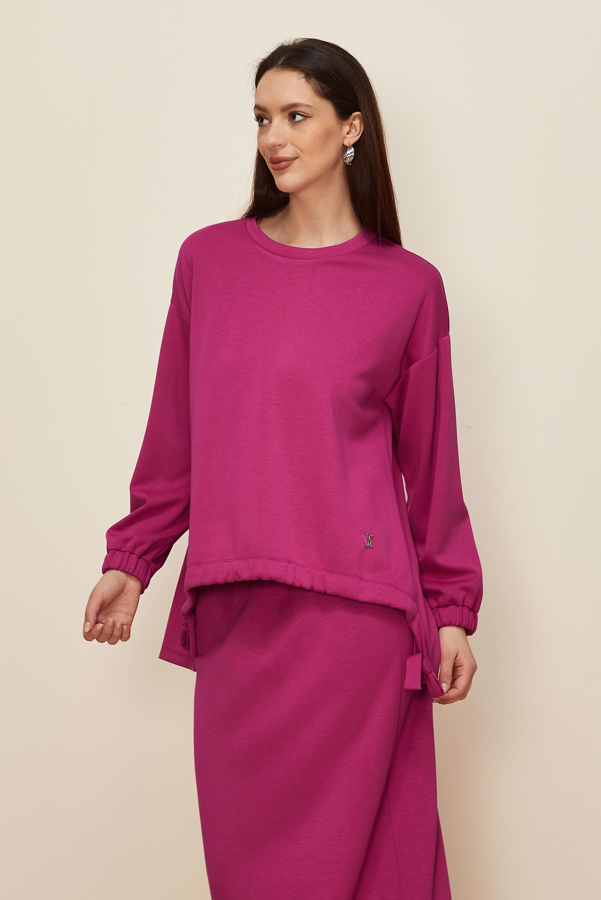 Hijab clothing FUCHSIA TIE DETAIL SKIRT SUIT 44249