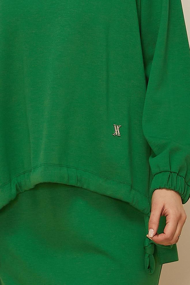 Hijab clothing GREEN TIE DETAIL SKIRT SUIT 44249 - ALVİNA