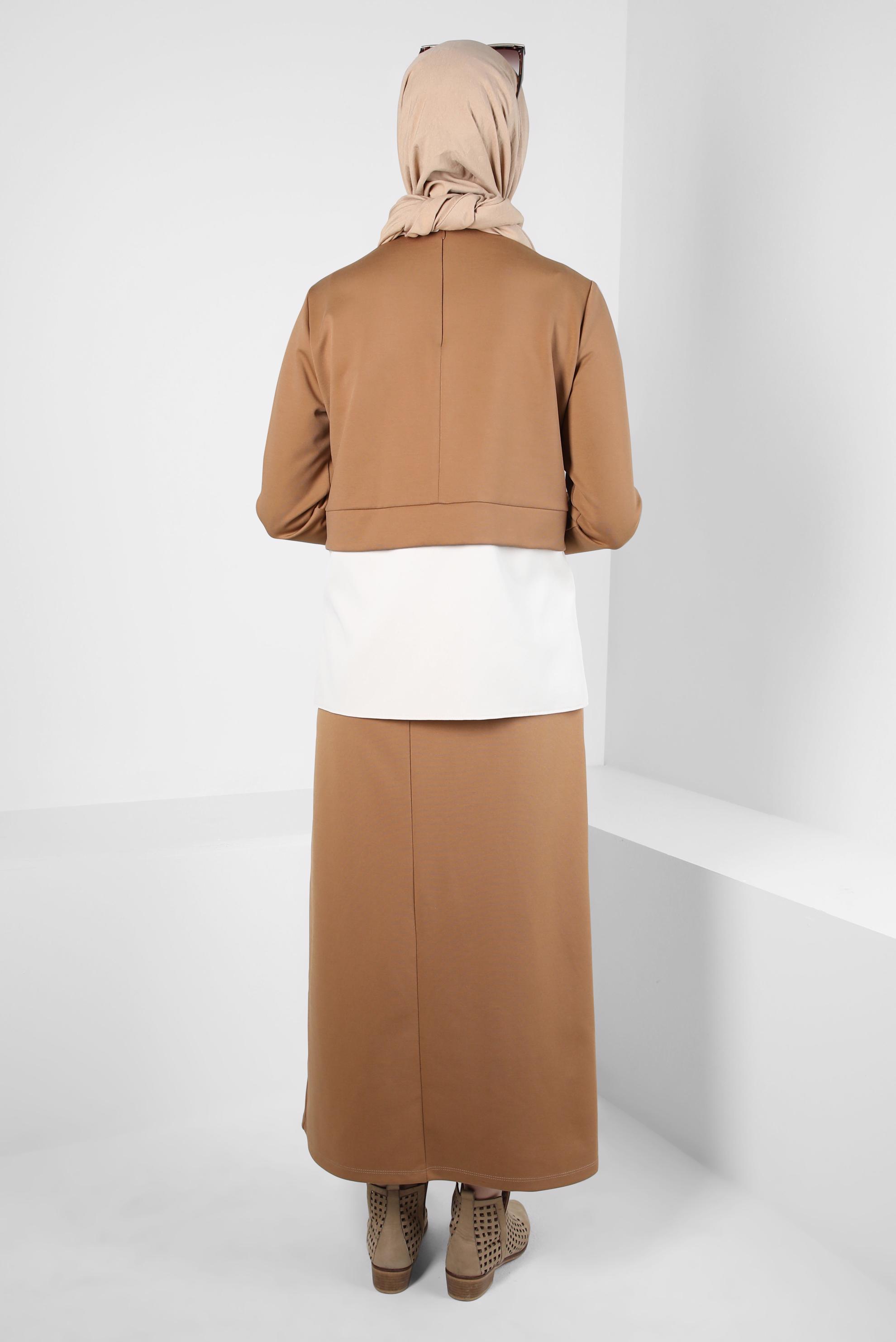 Hijab clothing BROWN SKIRTED SUIT 44301