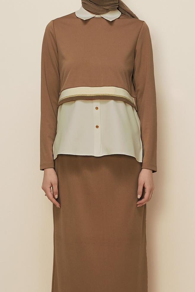 Hijab clothing TABA SKIRTED SUIT 44301 - ALVİNA