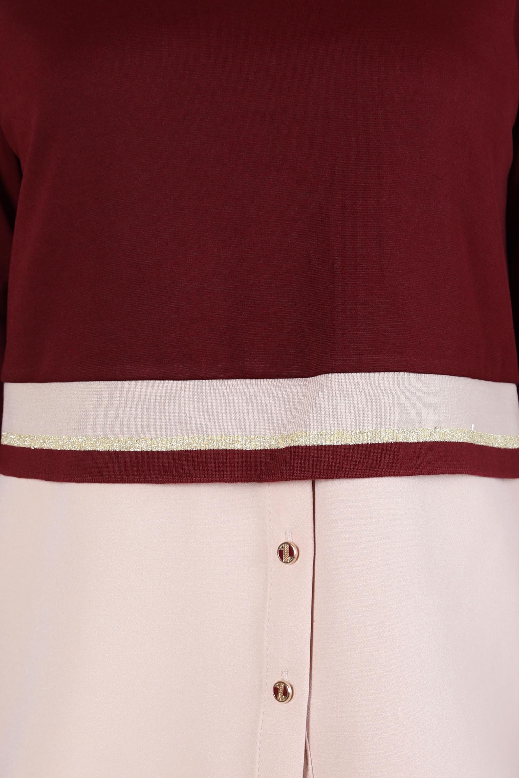 Hijab clothing CLARET RED SKIRTED SUIT 44301