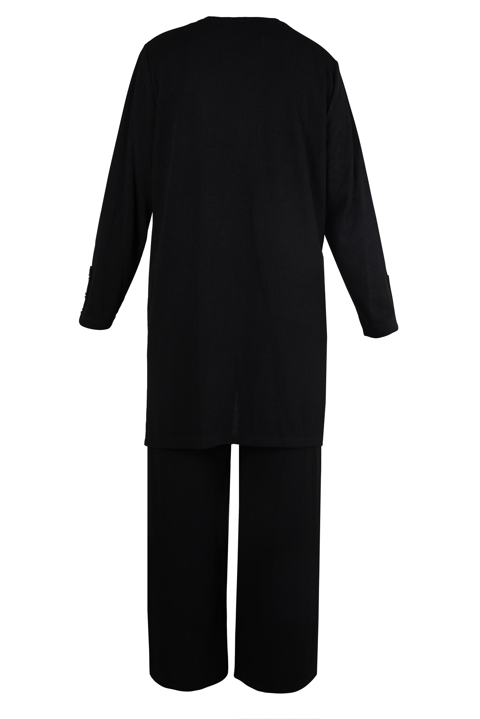 Hijab clothing BLACK PANTS SUIT WITH CHAIN DETAIL 20477
