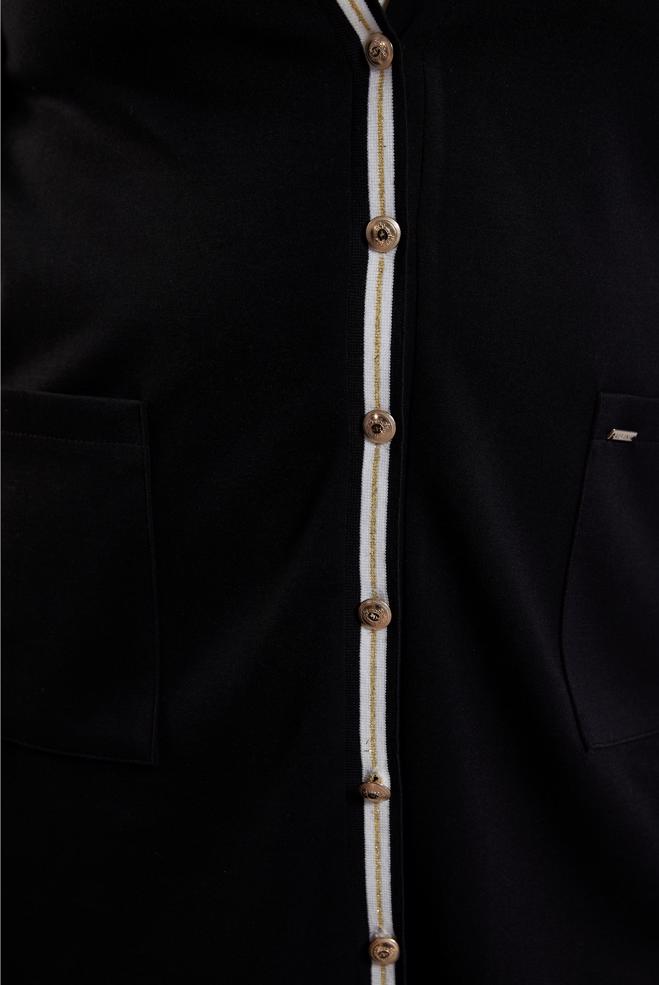 Hijab clothing BLACK PLUS SIZE PANTS SUIT 20486 - ALVİNA