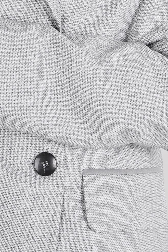 Tesettür giyim GRİ KRUVAZE YAKA PANTOLONLU TAKIM 30400 - ALVİNA