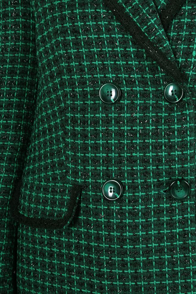 Tesettür giyim YEŞİL KARELİ PANTOLONLU TAKIM 30409 - ALVİNA