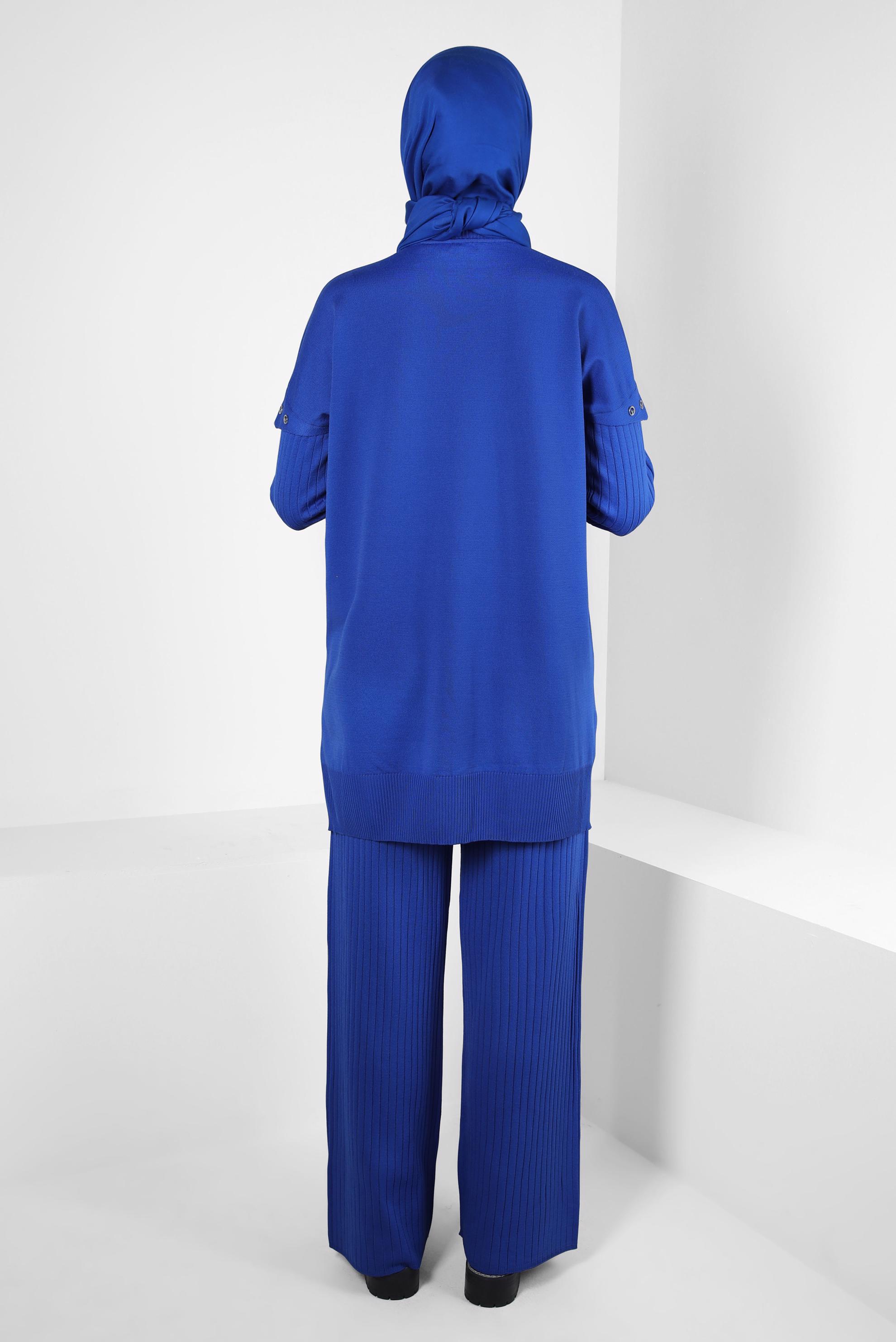 Tesettür giyim LACİVERT PANTOLONLU TRİKO TAKIM 44084