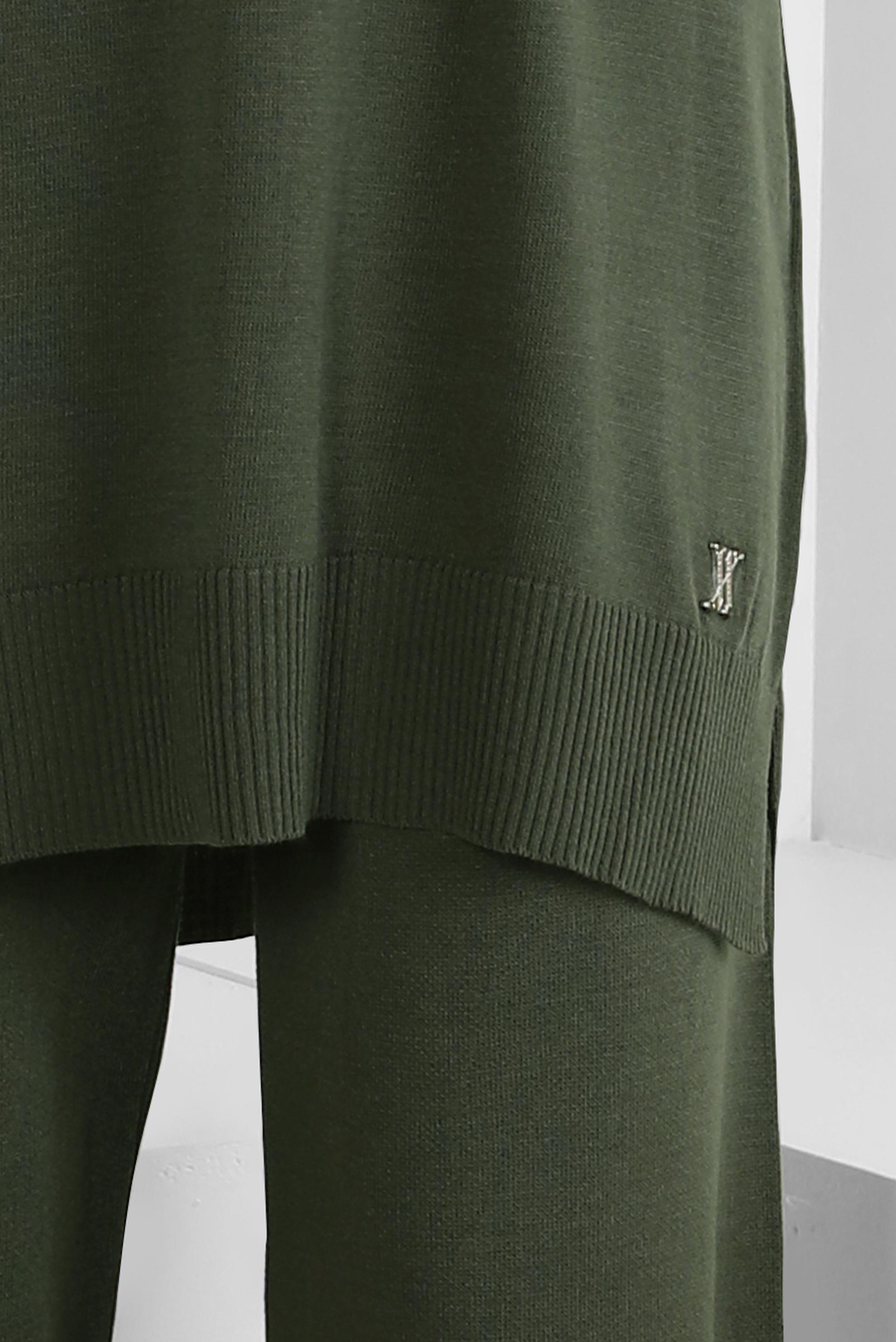 Tesettür giyim HAKİ PANTOLONLU TRİKO TAKIM 44087