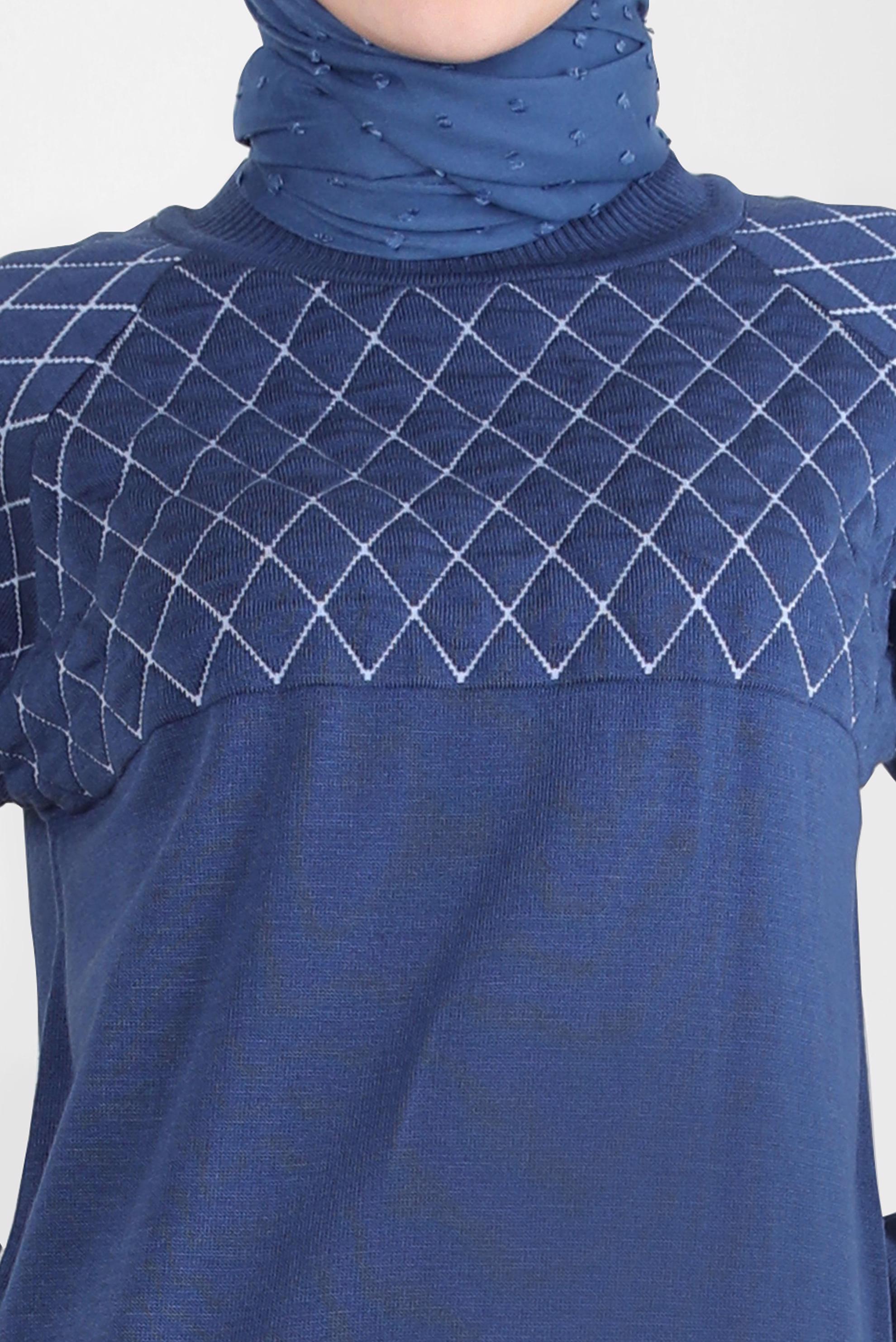 Tesettür giyim LACİVERT PANTOLONLU TRİKO TAKIM 44087