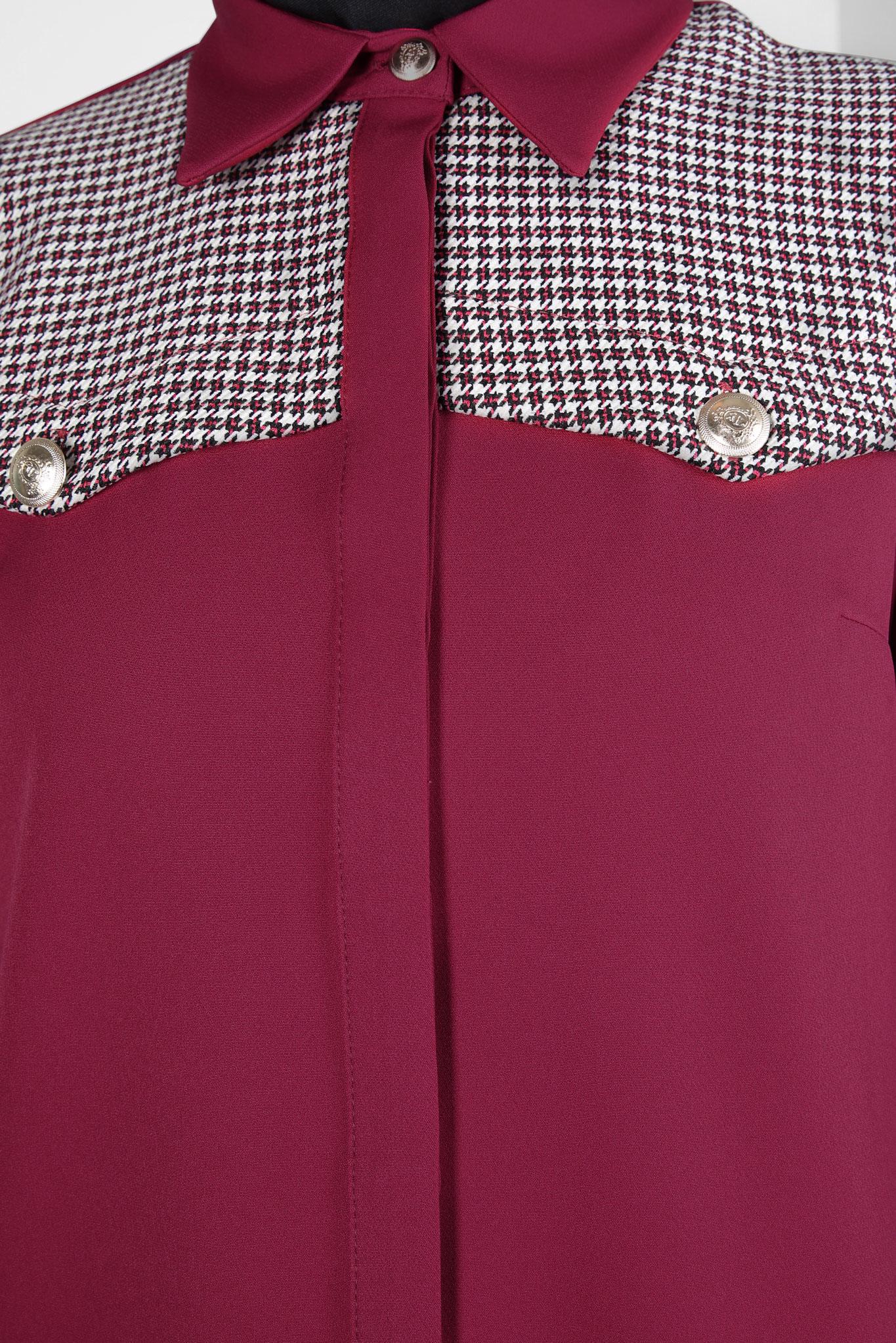 Tesettür giyim FUŞYA DESENLİ PANTOLONLU TAKIM 44139