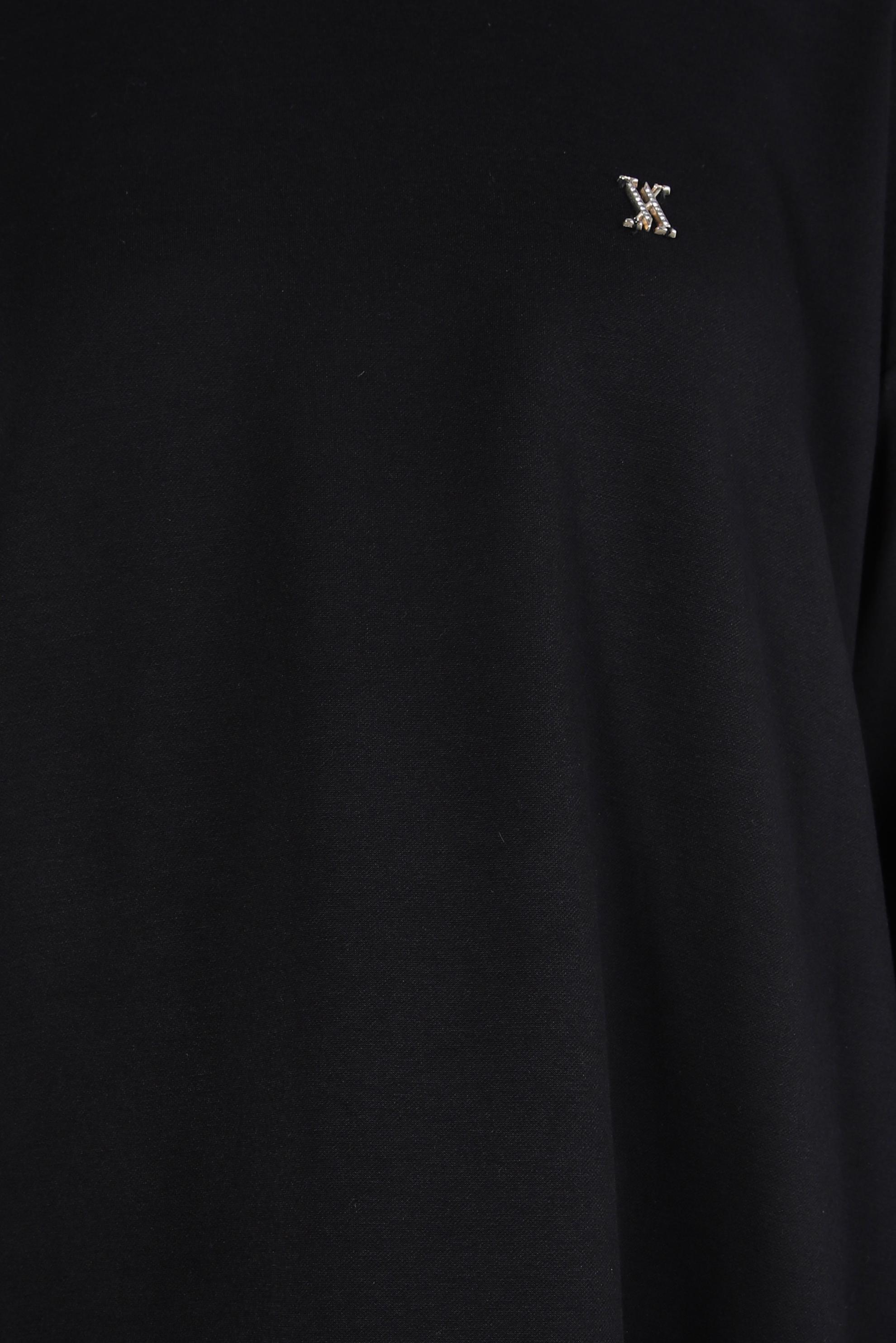 Tesettür giyim SİYAH BELİ LASTİKLİ PANTOLONLU TAKIM 44225