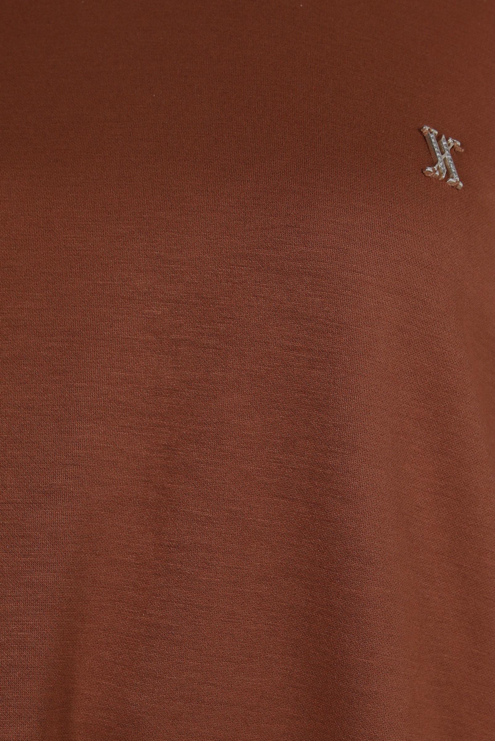 Tesettür giyim KAHVE BELİ LASTİKLİ PANTOLONLU TAKIM 44225