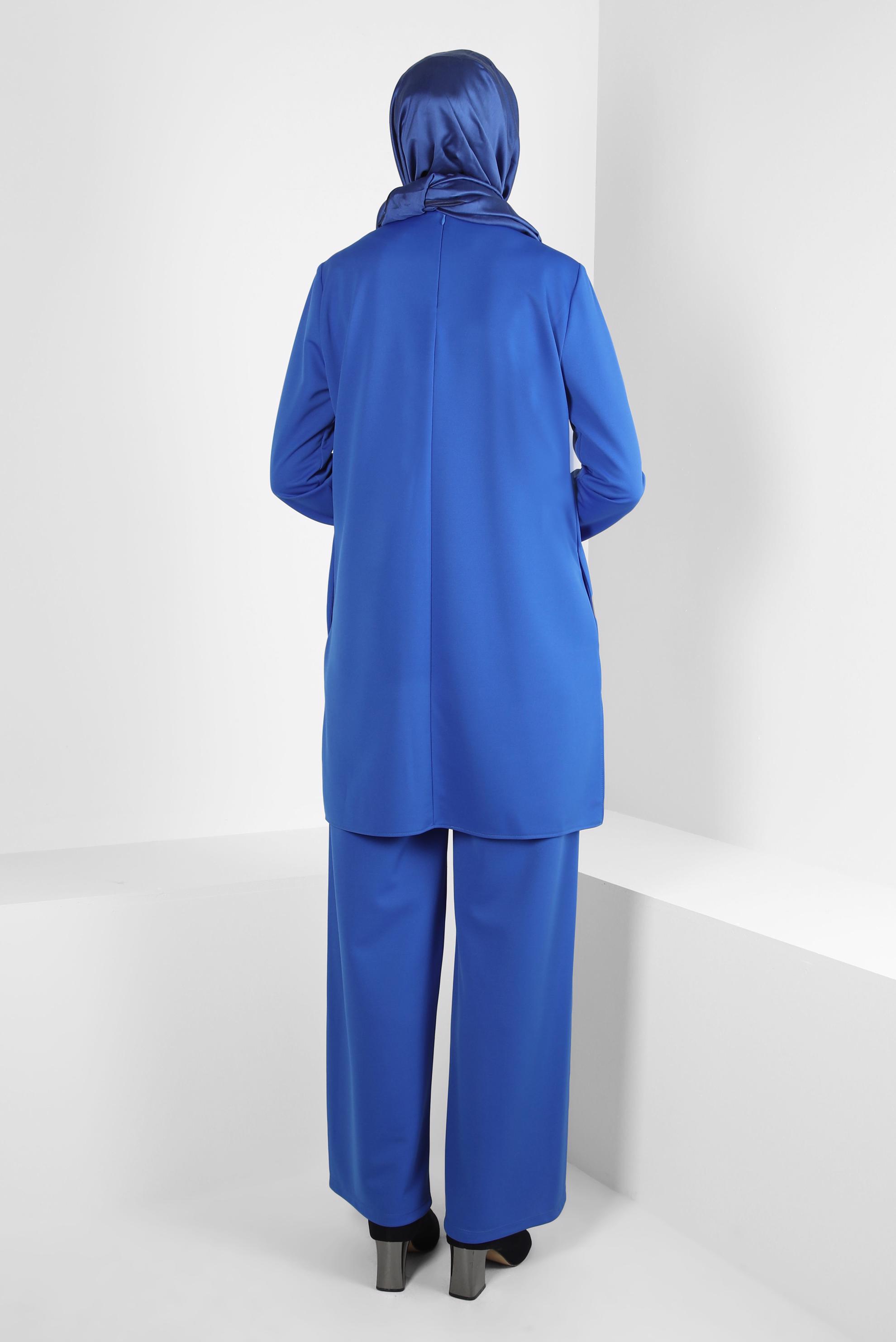 Hijab clothing NAVY BLUE PANTS SUIT WITH CHAIN DETAIL 44226