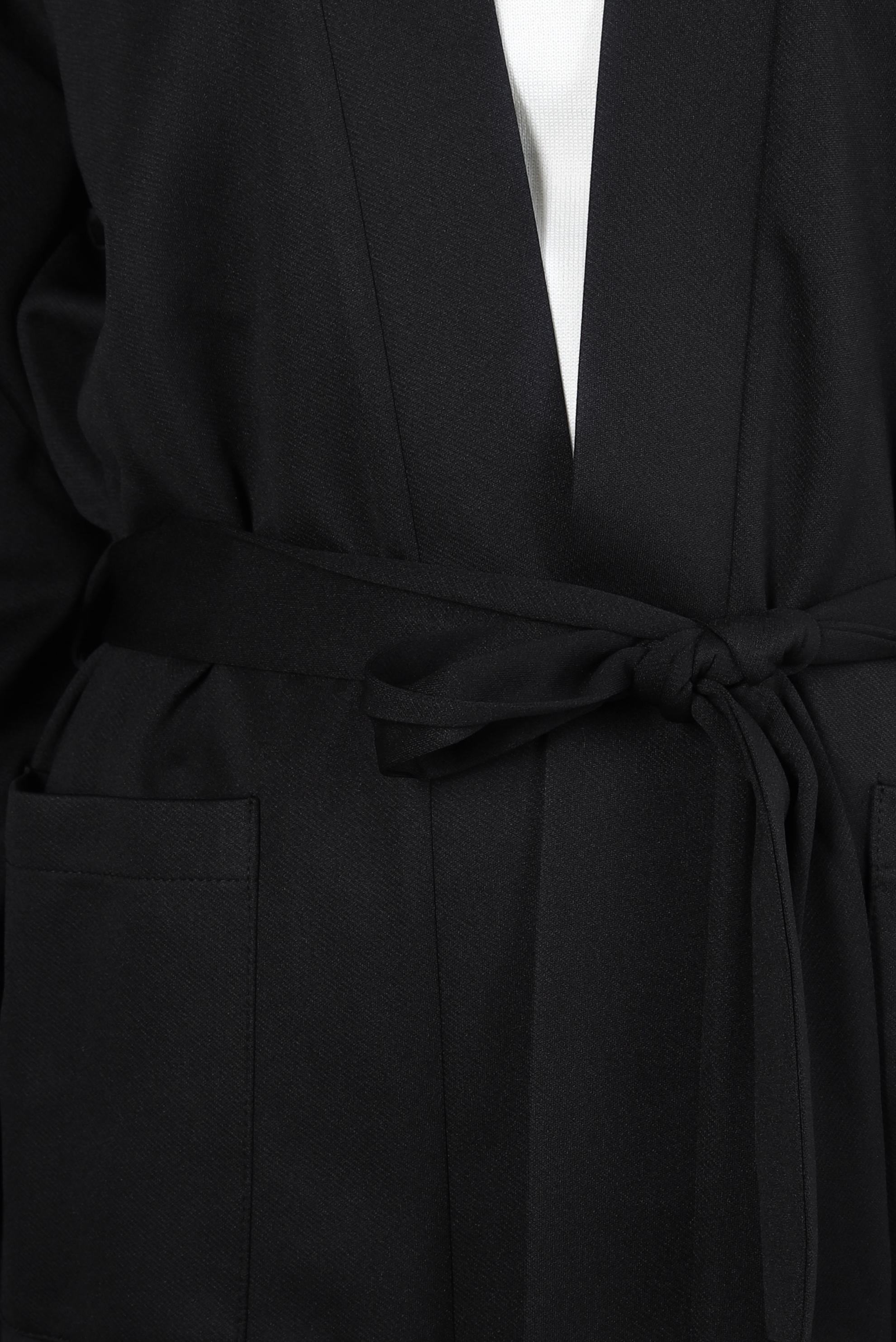 Tesettür giyim SİYAH KUŞAKLI PANTOLONLU TAKIM 44228