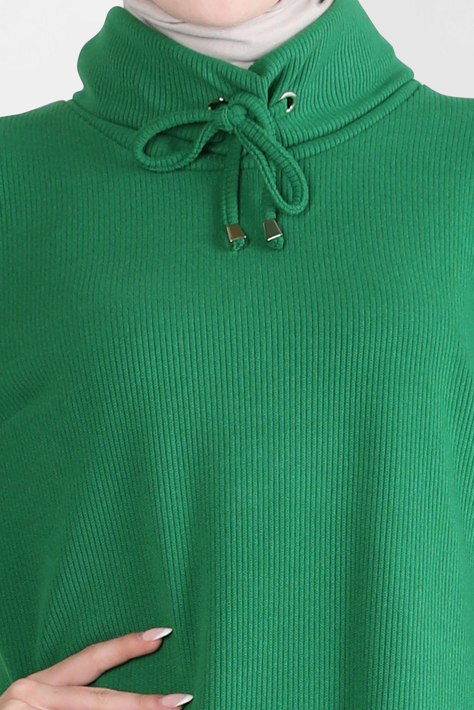 Tesettür giyim YEŞİL GARNİLİ PANTOLONLU TAKIM 44250