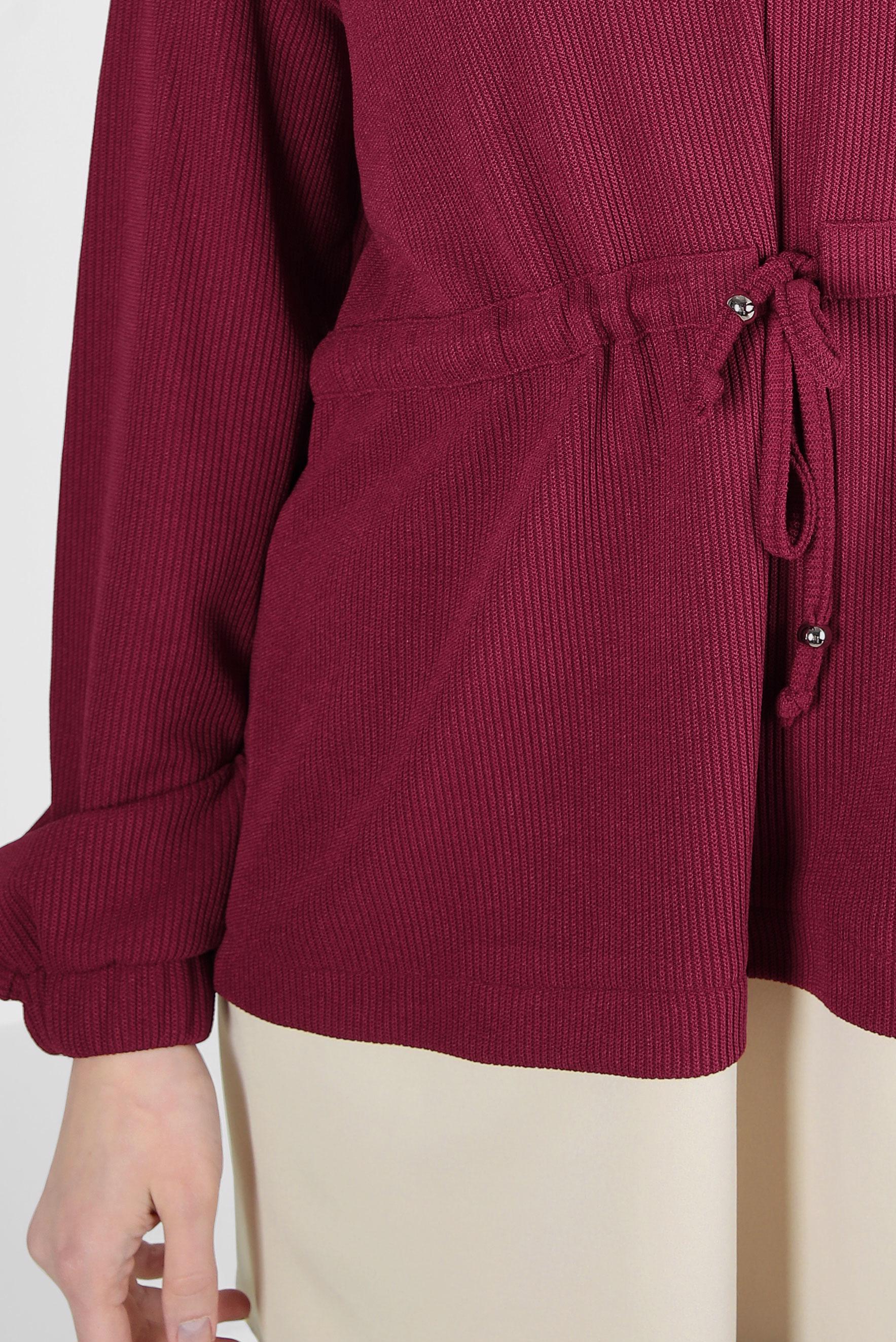 Tesettür giyim BORDO KAPÜŞONLU PANTOLONLU TAKIM 44264