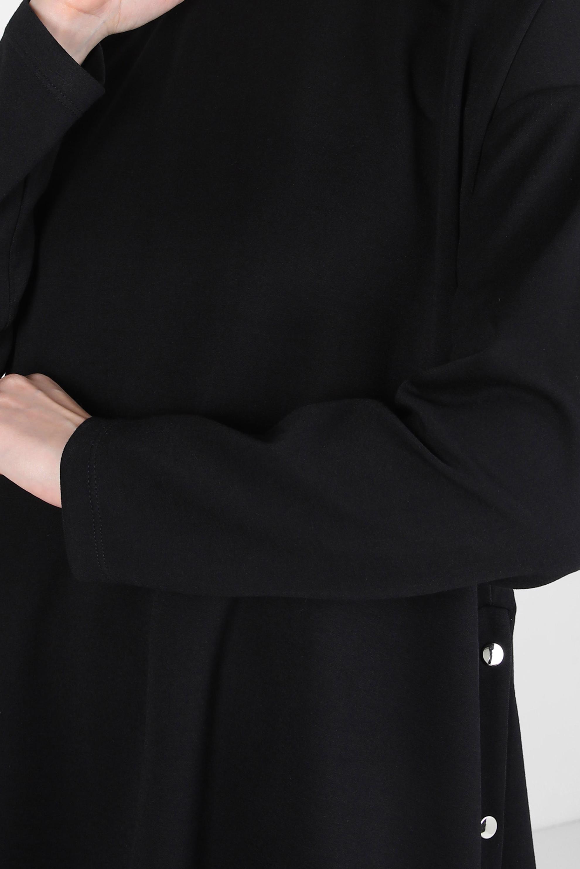 Tesettür giyim SİYAH GENİŞ PAÇA PANTOLONLU TAKIM 44265