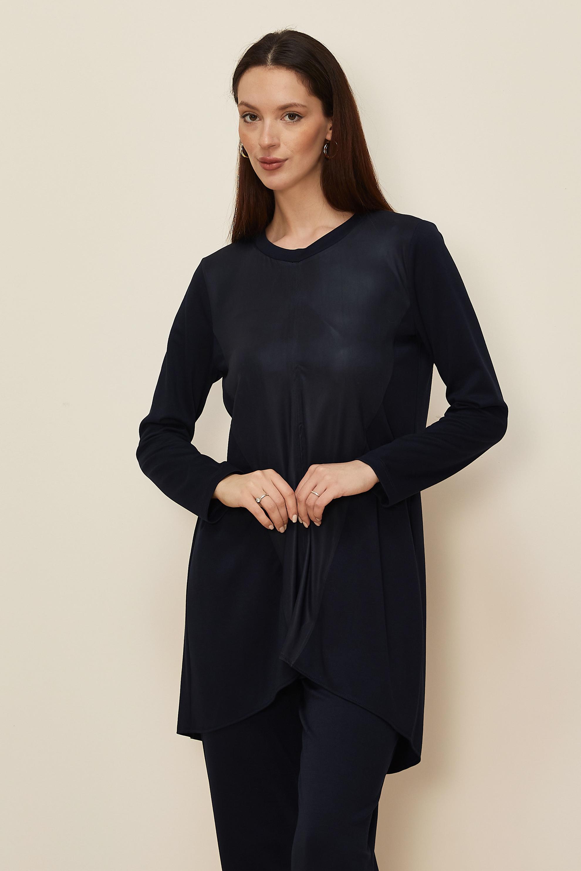 Vêtements hijab BLEU MARINE ENSEMBLE PANTALON RAS DU COU 44288