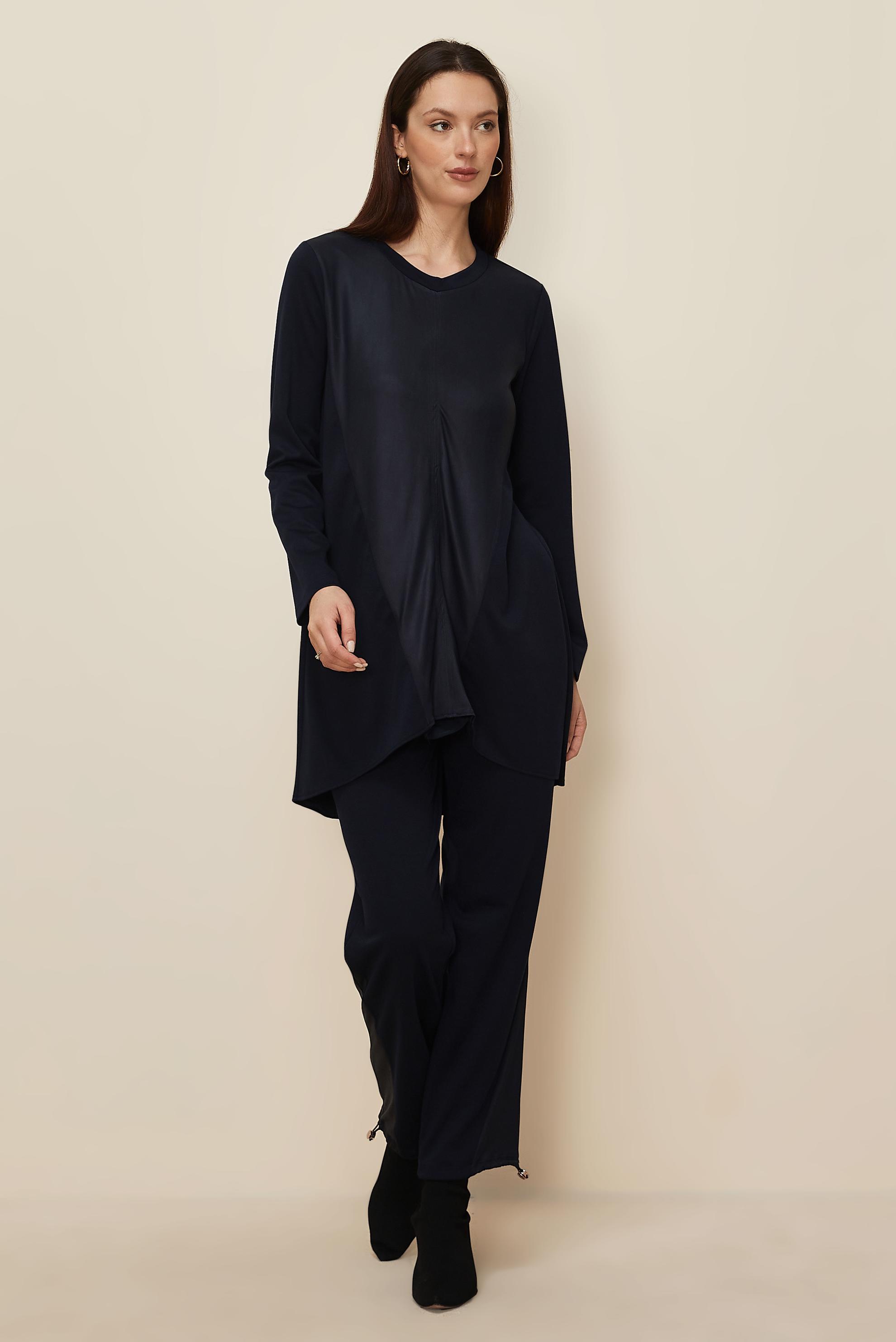 Vêtements hijab BLEU MARINE ENSEMBLE PANTALON RAS DU COU 44288