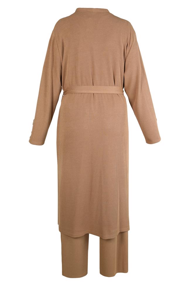 Hijab clothing TABA BELTED THREE PIECES PANTS SUIT 44289 - ALVİNA