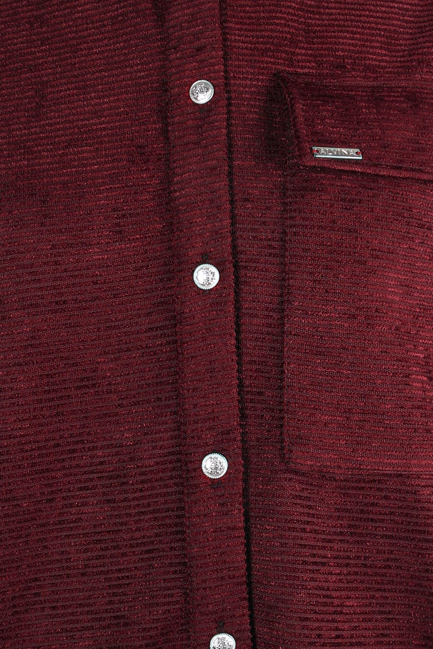 Tesettür giyim BORDO KADİFE PANTOLONLU TAKIM 44338