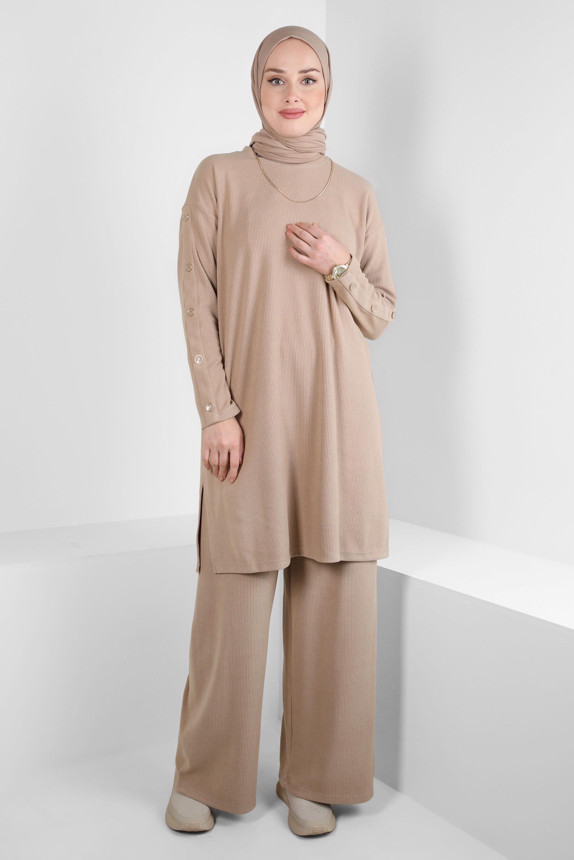 Vêtements hijab SABLE COSTUME PANTALON LARGE 44340