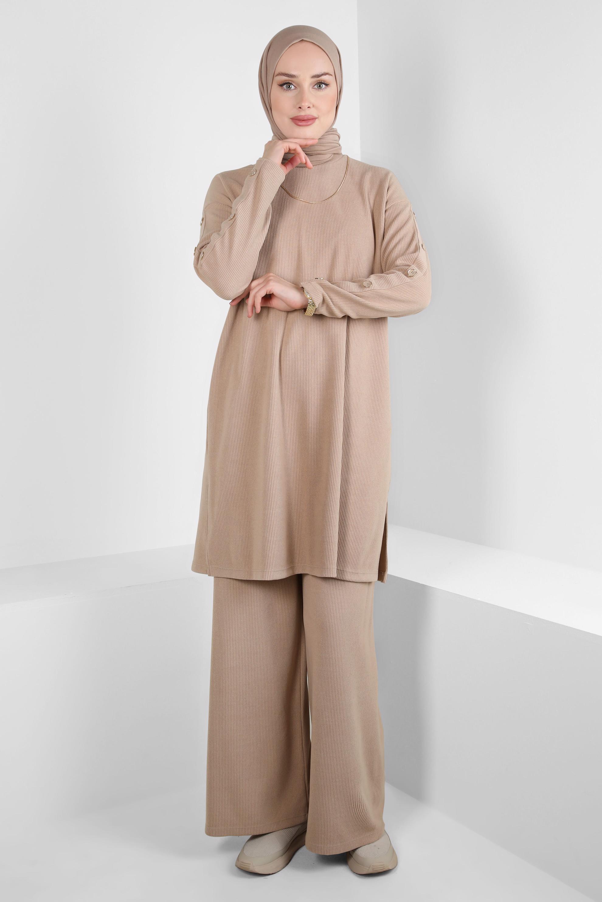 Vêtements hijab SABLE COSTUME PANTALON LARGE 44340