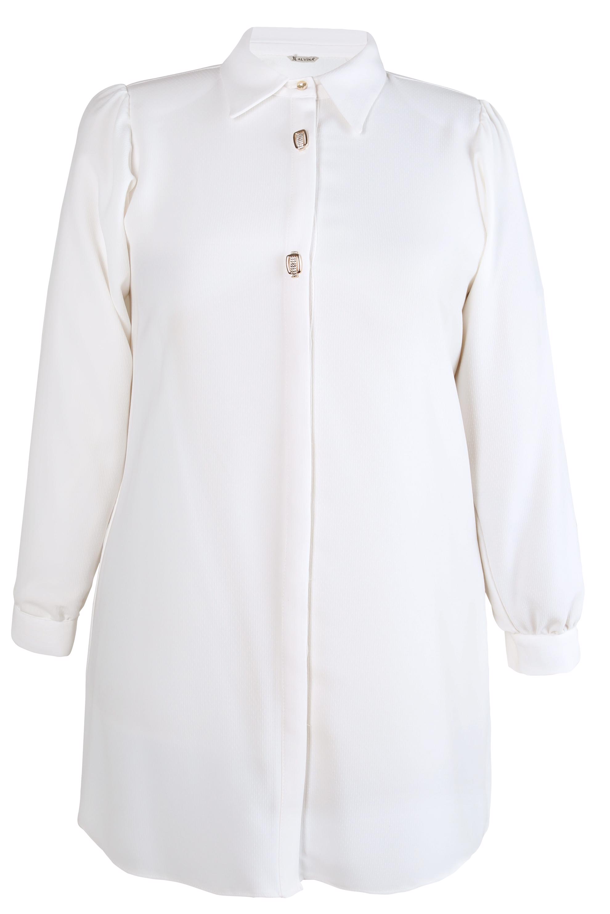 Hijab clothing WHITE TUNIC WITH ACCESSORY DETAIL 20480