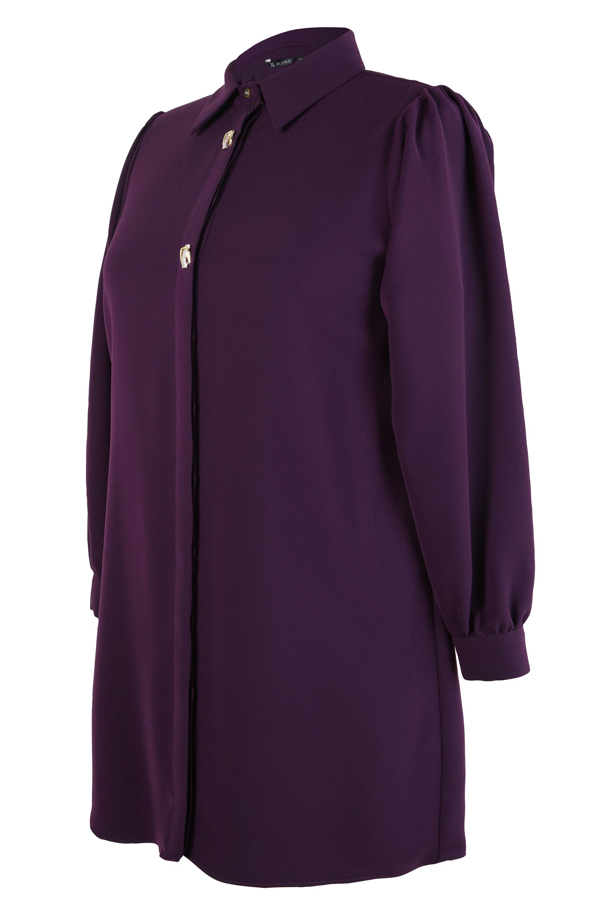 Hijab clothing PURPLE TUNIC WITH ACCESSORY DETAIL 20480
