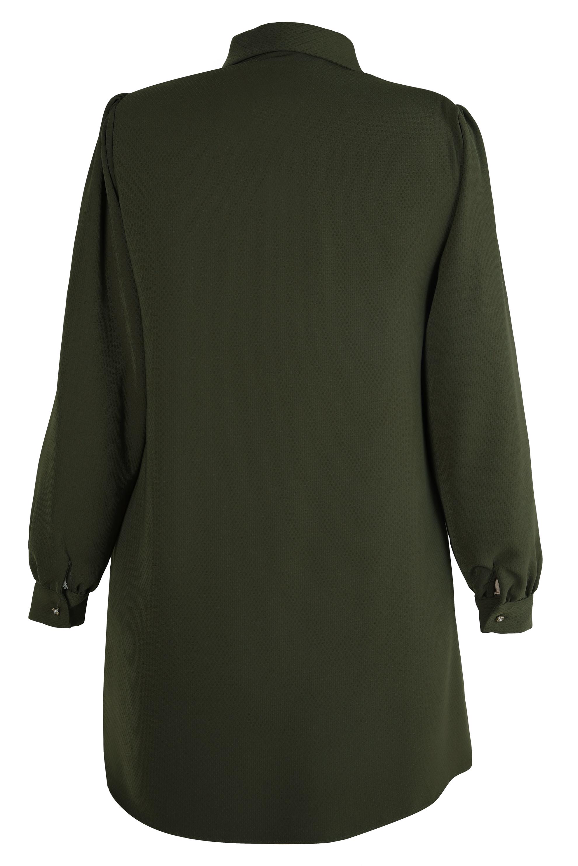 Vêtements hijab KAKI TUNIQUE AVEC DÉTAIL ACCESSOIRE 20480