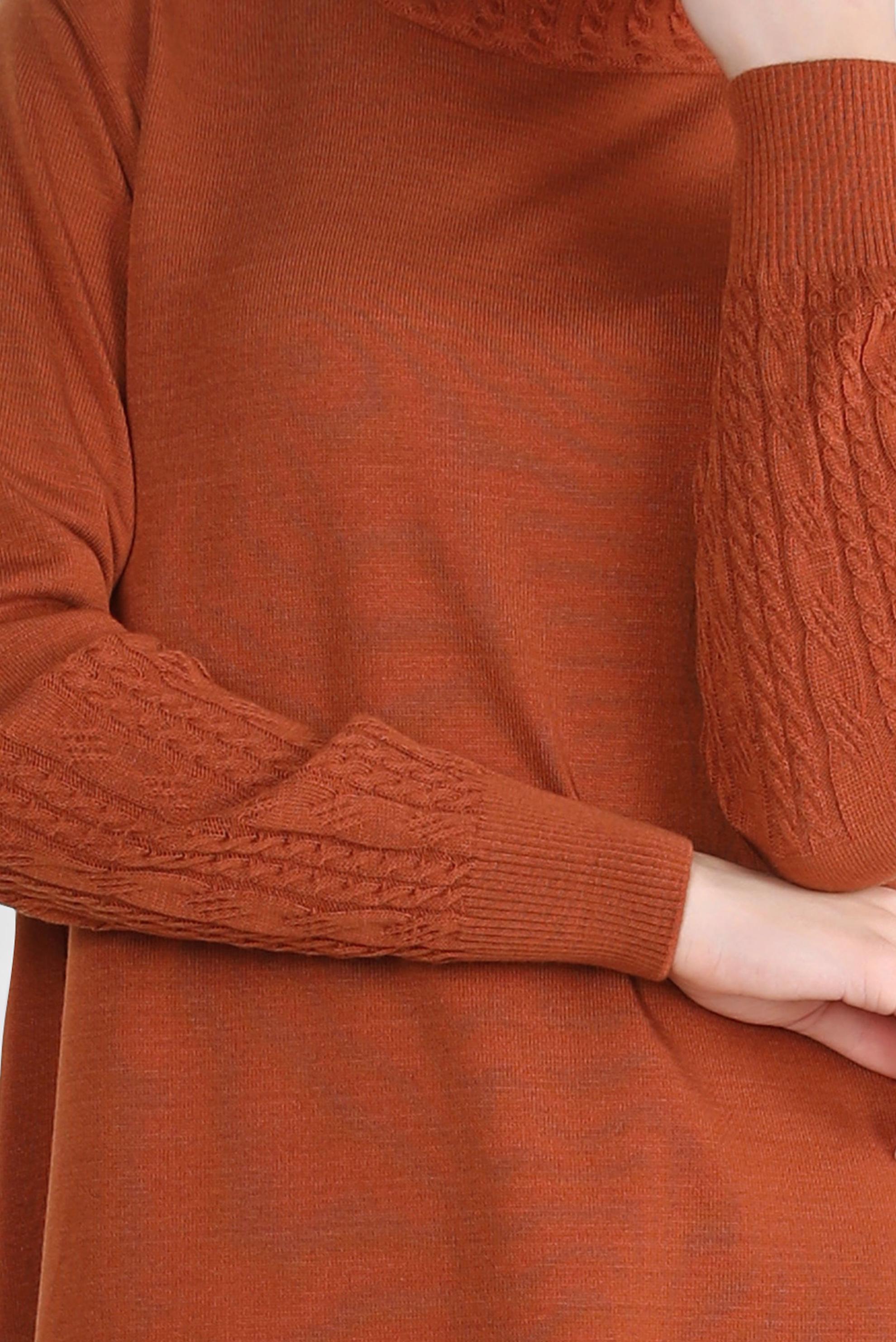 Tesettür giyim TURUNCU TRİKO TUNİK 44002