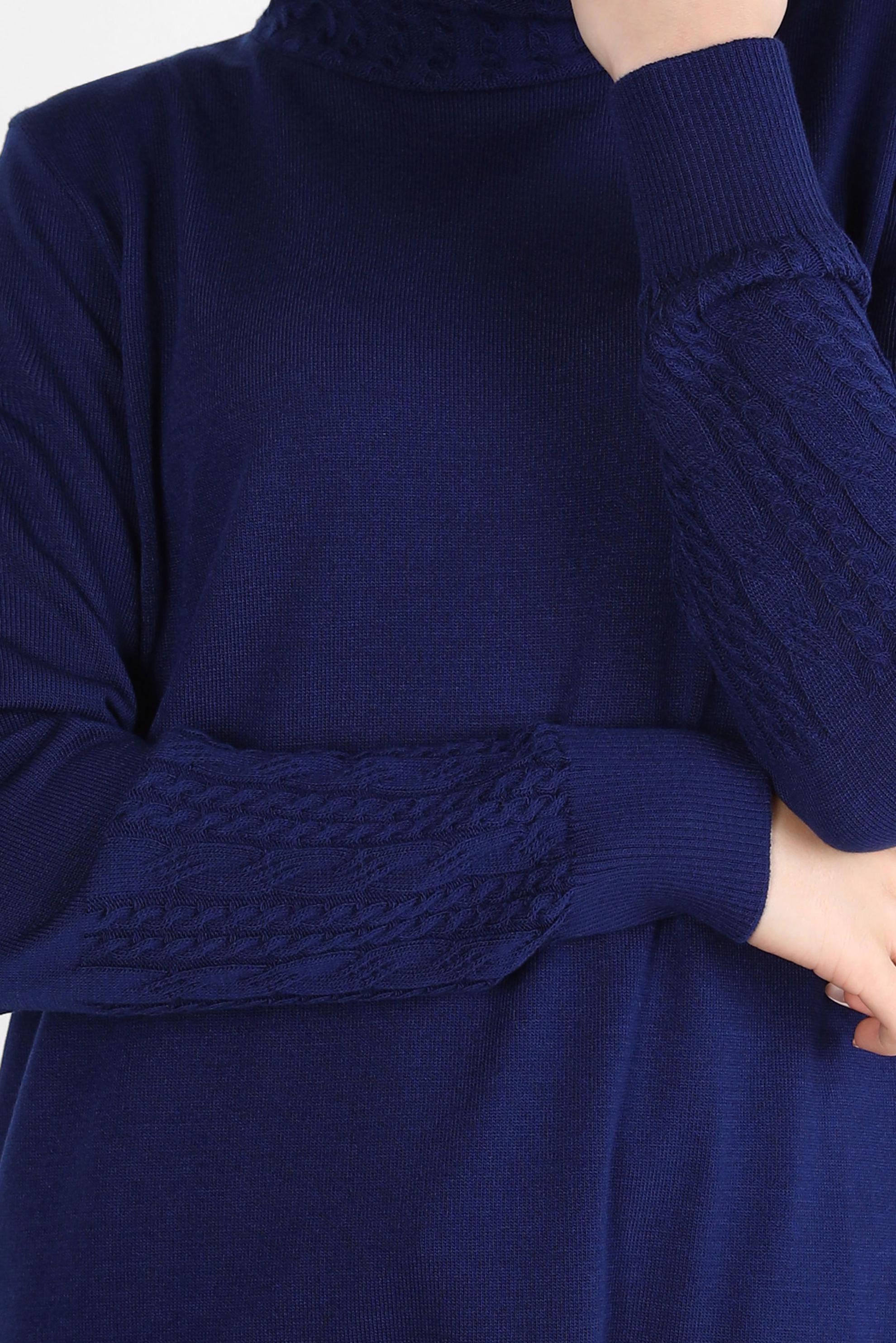 Tesettür giyim LACİVERT TRİKO TUNİK 44002