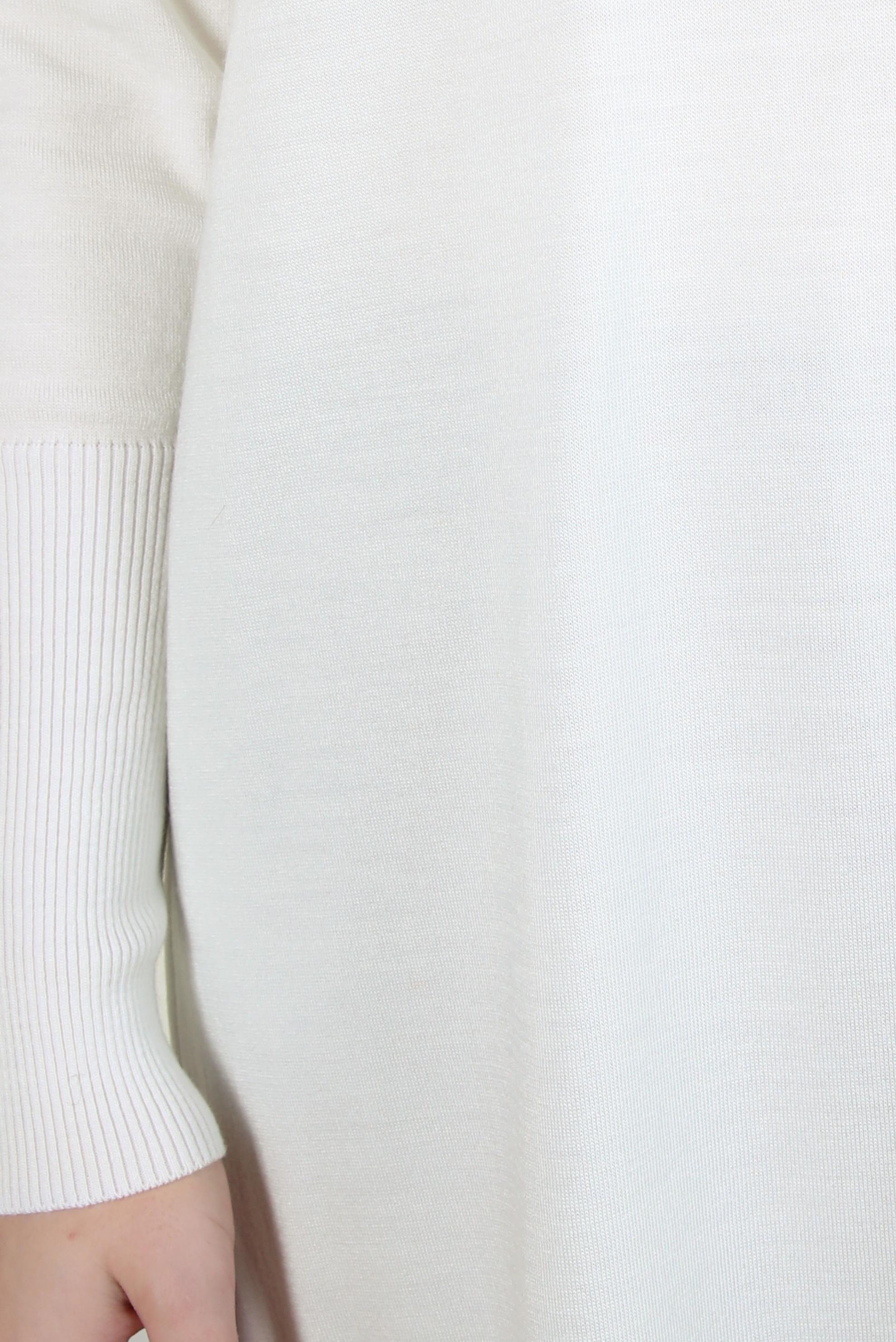 Tesettür giyim BEYAZ UZUN TRİKO TUNİK 44003