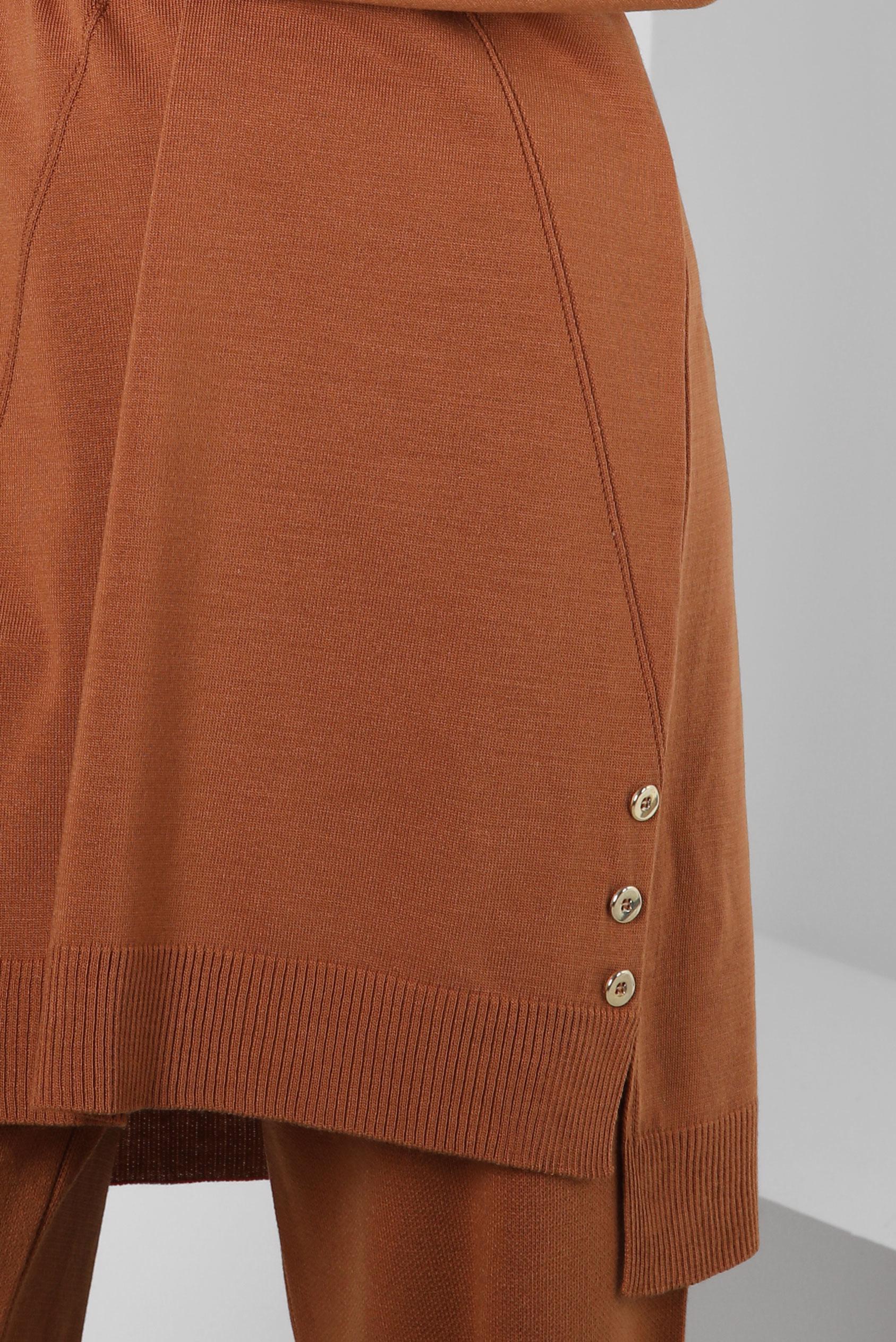 Tesettür giyim TURUNCU BOĞAZLI YAKA TRİKO TUNİK 44009