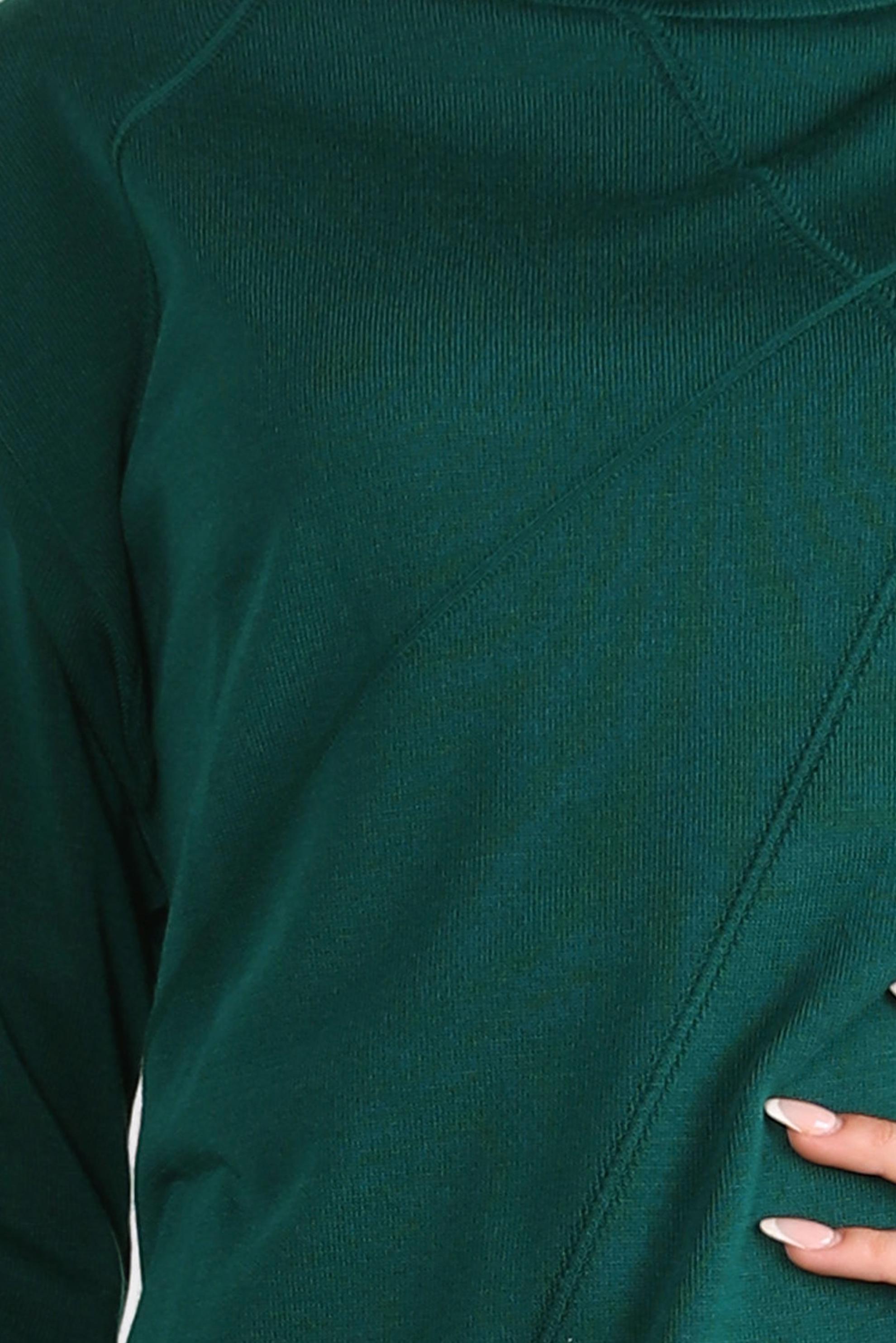 Tesettür giyim YEŞİL BOĞAZLI YAKA TRİKO TUNİK 44009