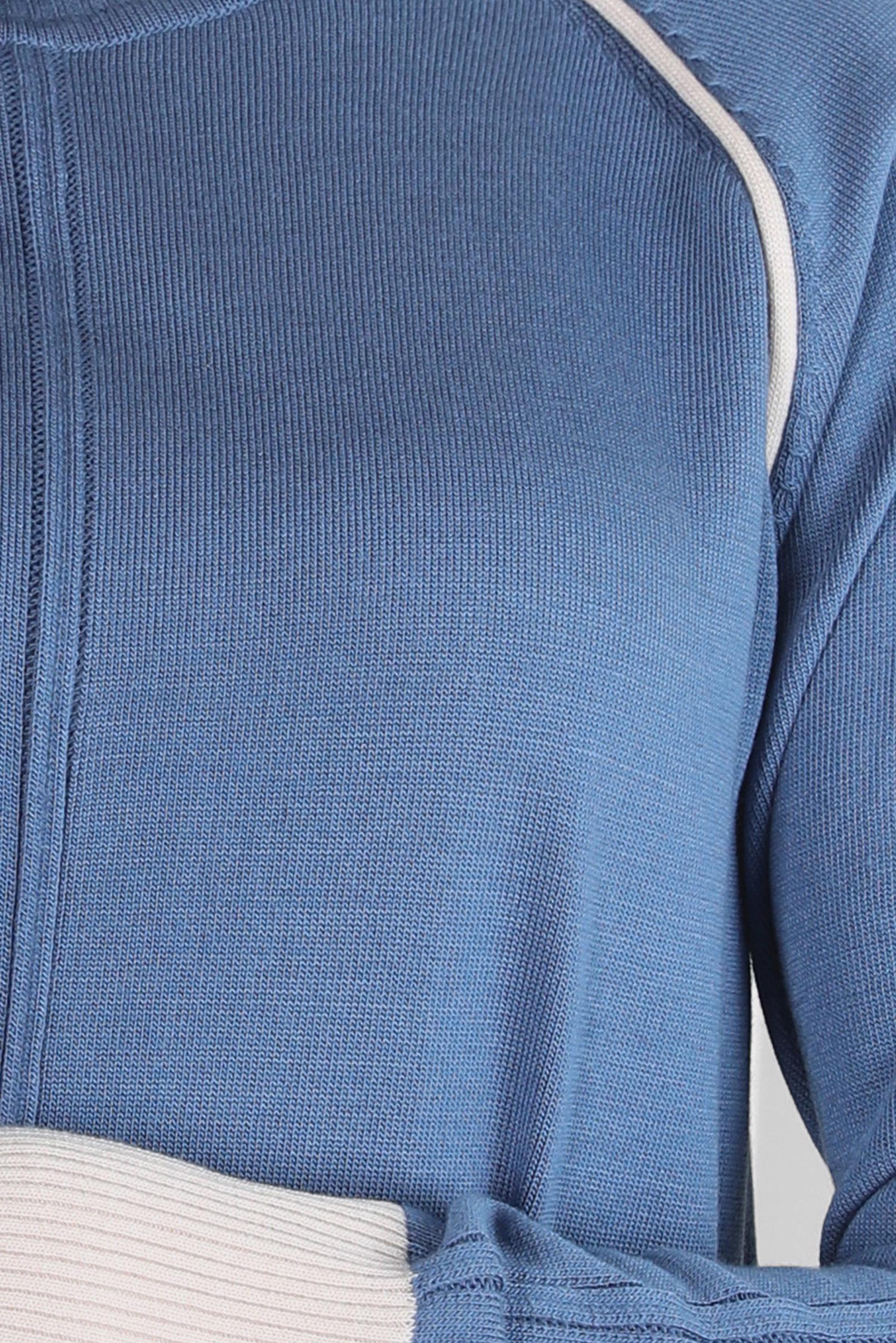 Tesettür giyim MAVİ BOĞAZLI YAKA TRİKO TUNİK 44010