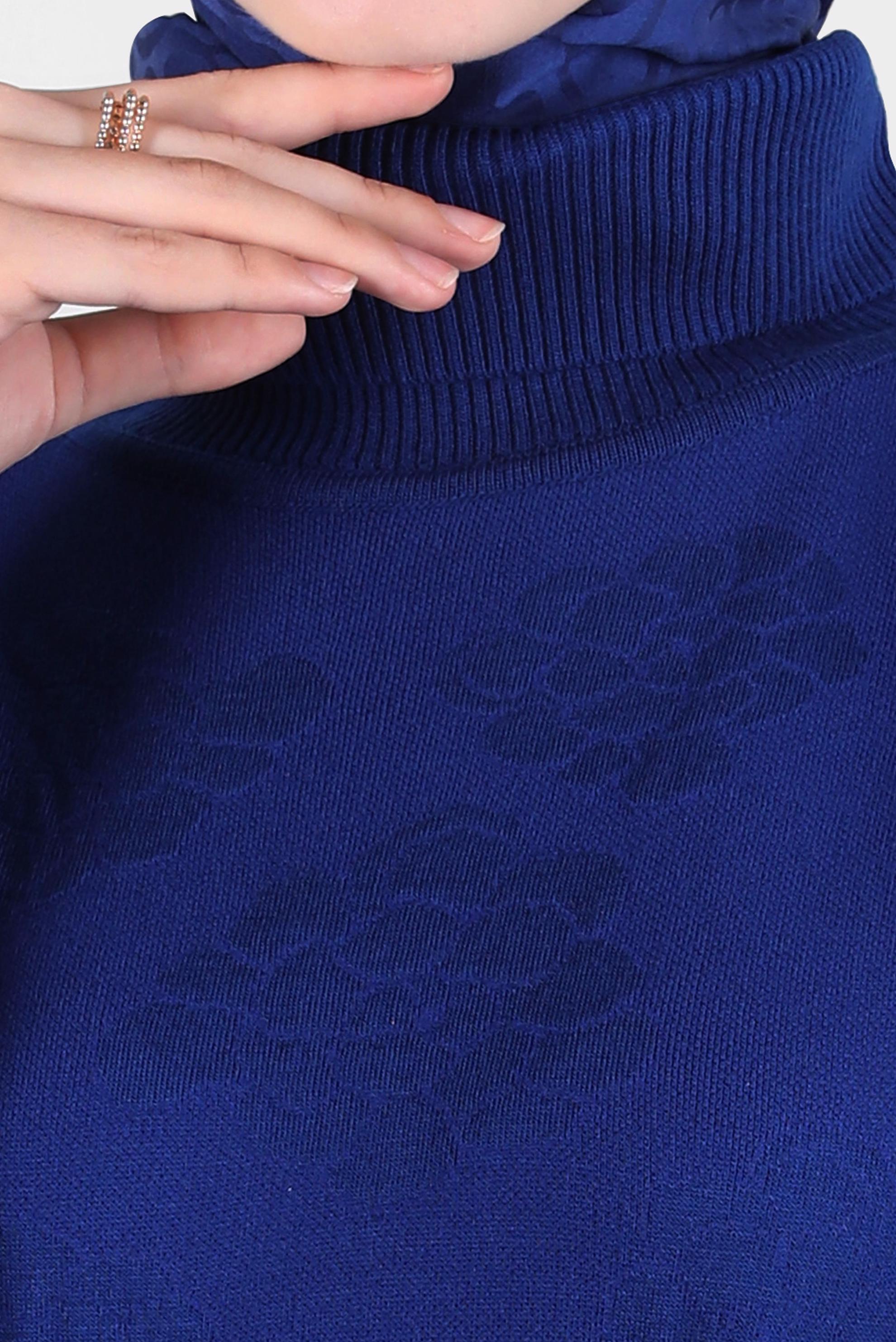 Tesettür giyim LACİVERT BOĞAZLI YAKA TRİKO TUNİK 44015