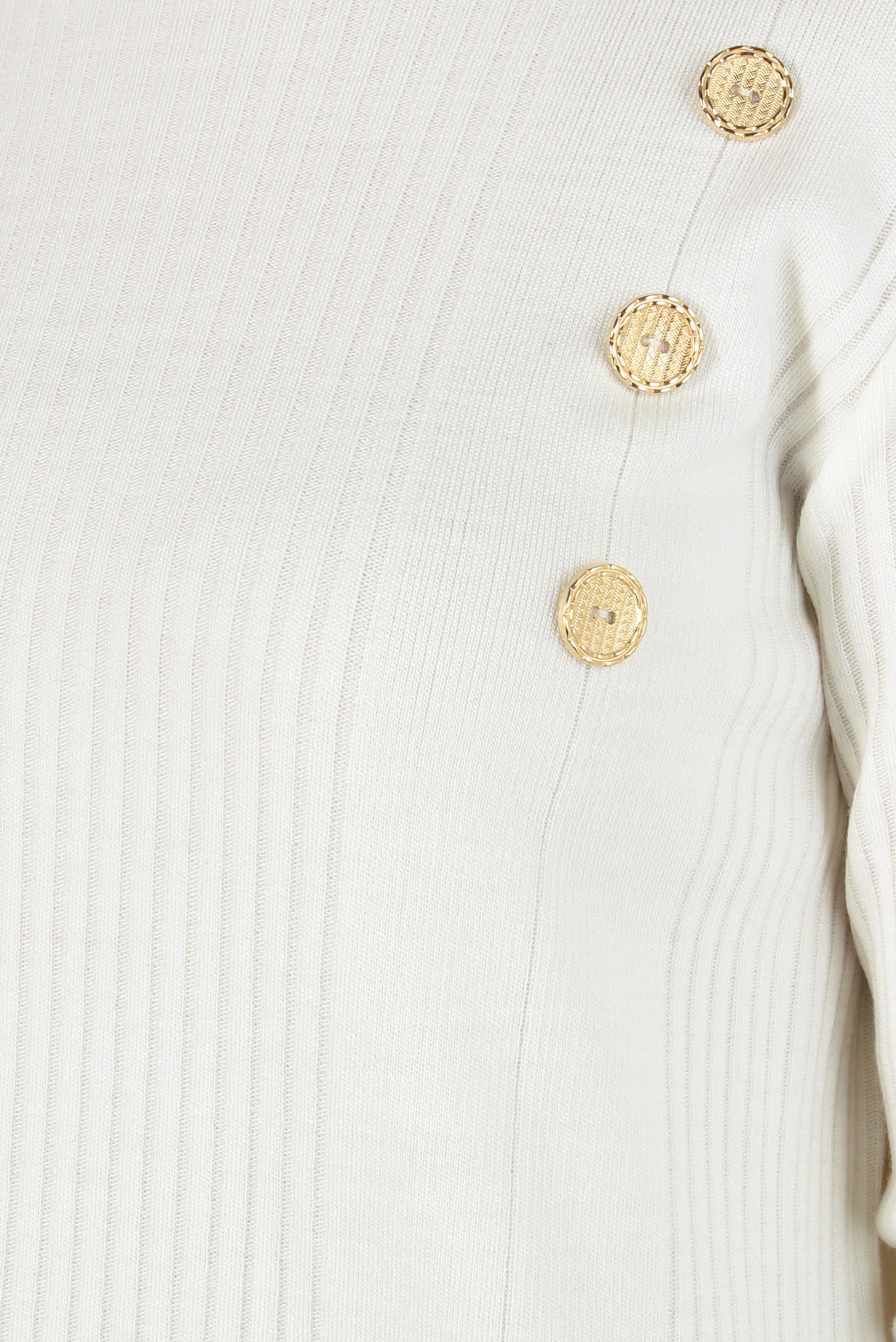 Tesettür giyim BEYAZ BOĞAZLI YAKA TRİKO TUNİK 44017