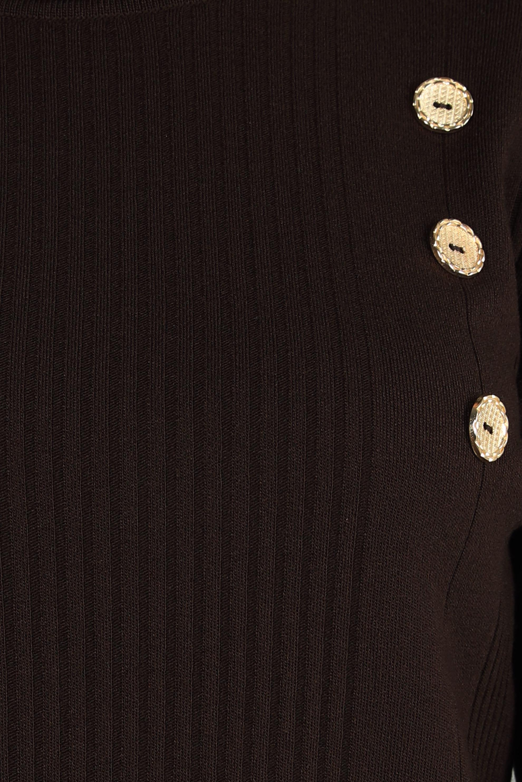 Tesettür giyim KAHVE BOĞAZLI YAKA TRİKO TUNİK 44017