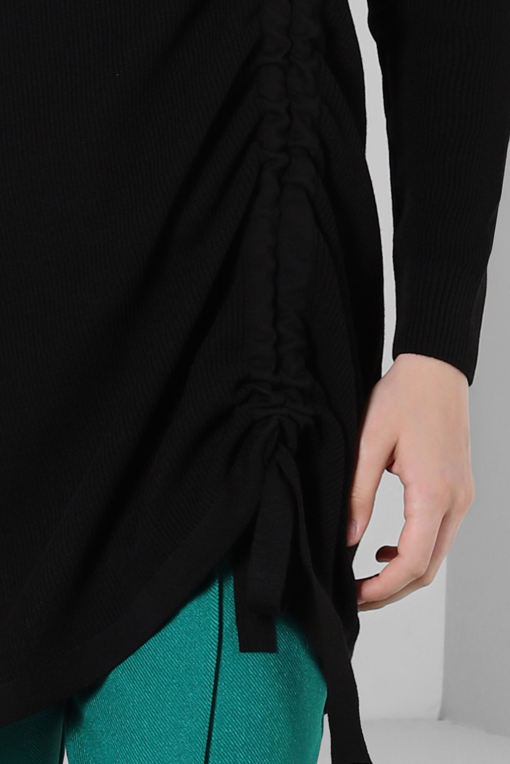 Hijab clothing BLACK KNITWEAR TUNIC 44018