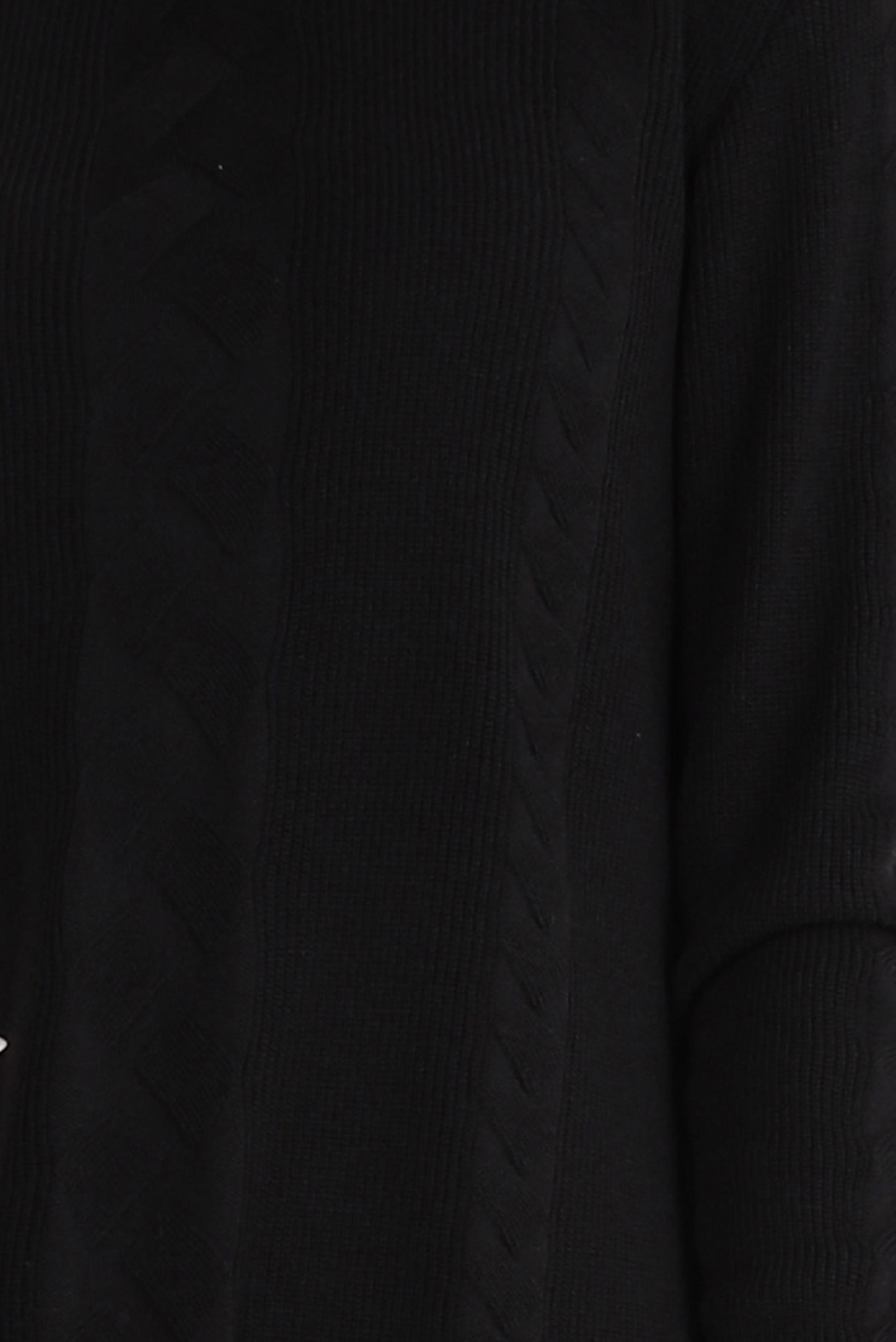 Tesettür giyim SİYAH BOĞAZLI YAKA TRİKO TUNİK 44019