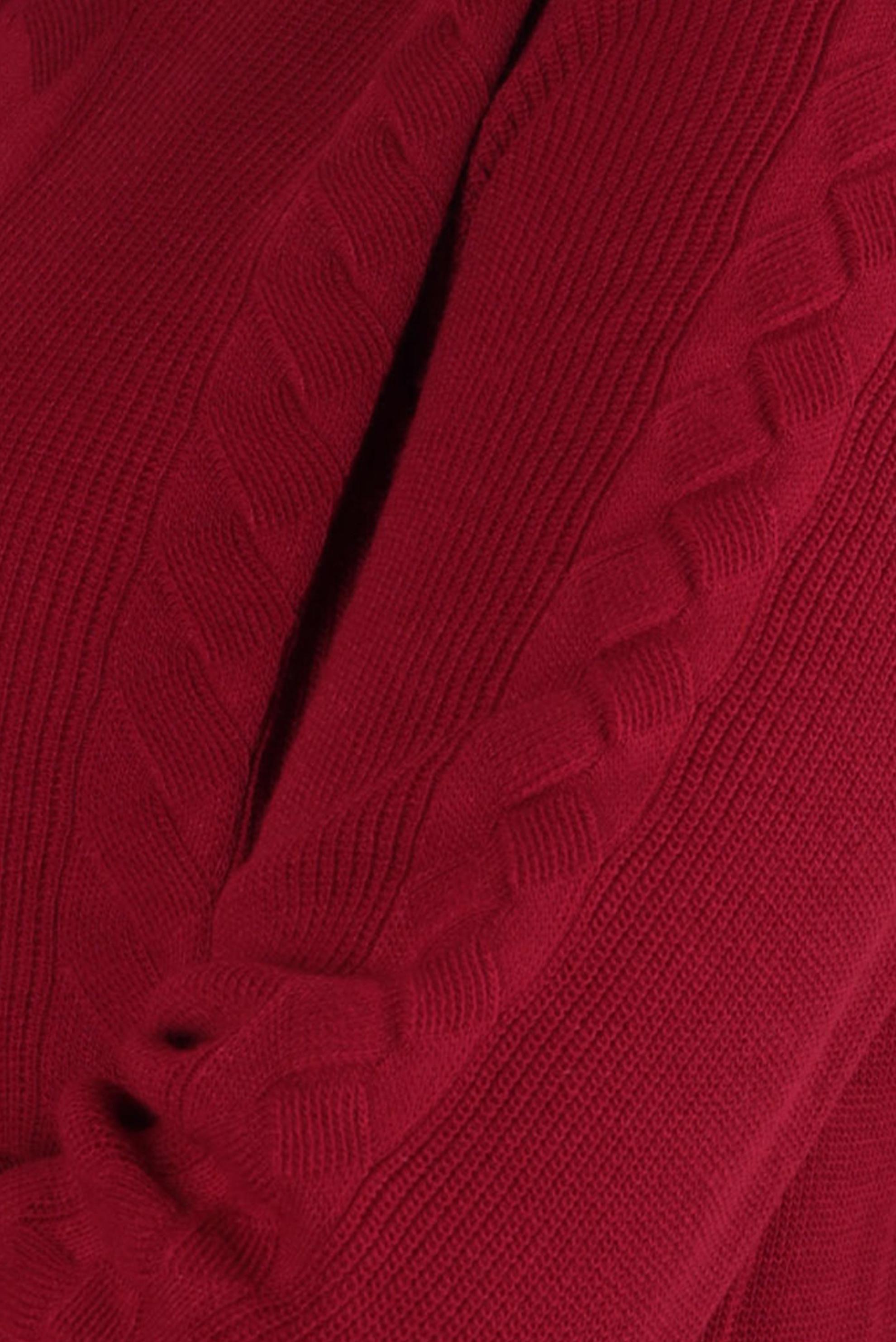 Tesettür giyim KIRMIZI BOĞAZLI YAKA TRİKO TUNİK 44019