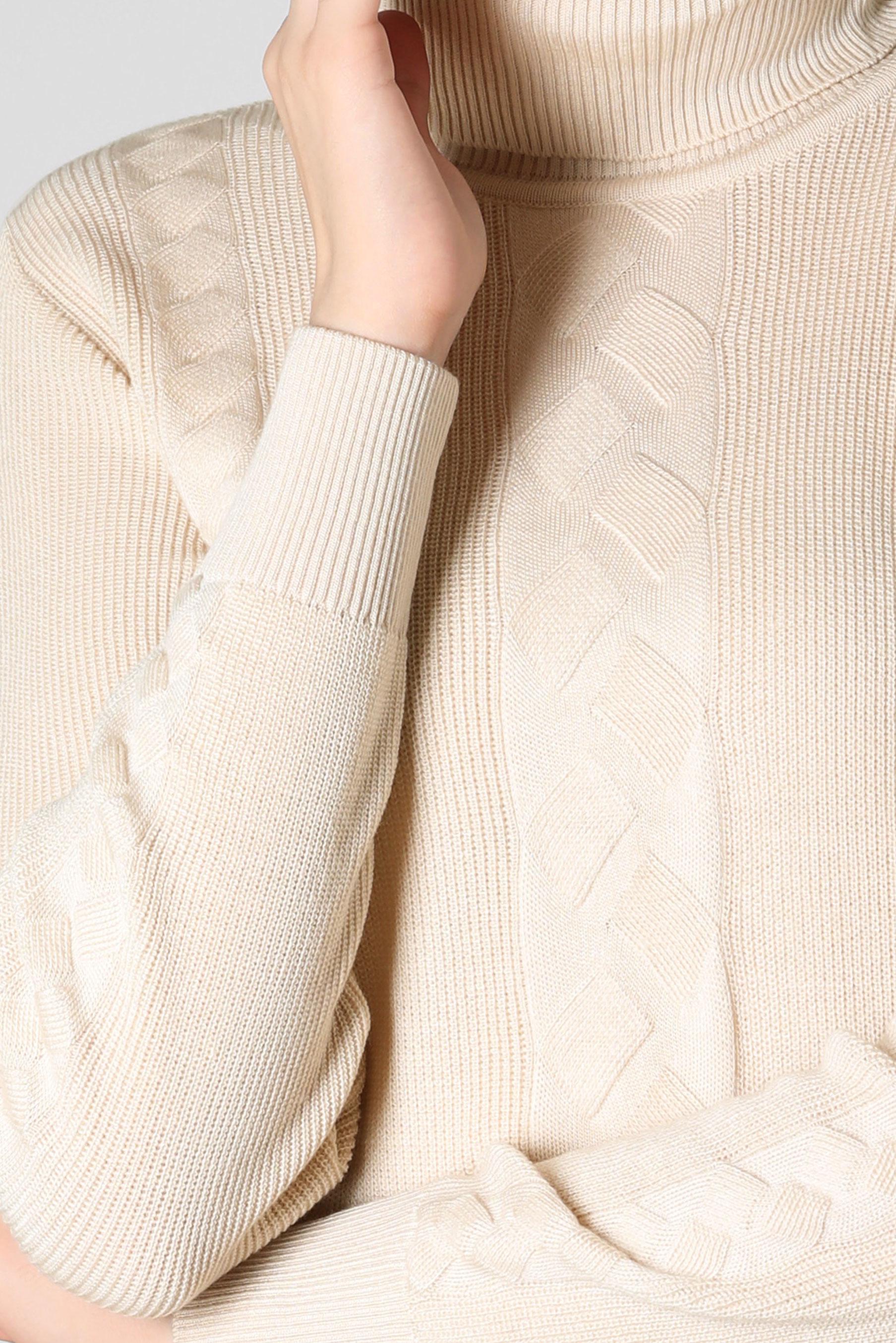 Tesettür giyim BEJ BOĞAZLI YAKA TRİKO TUNİK 44019