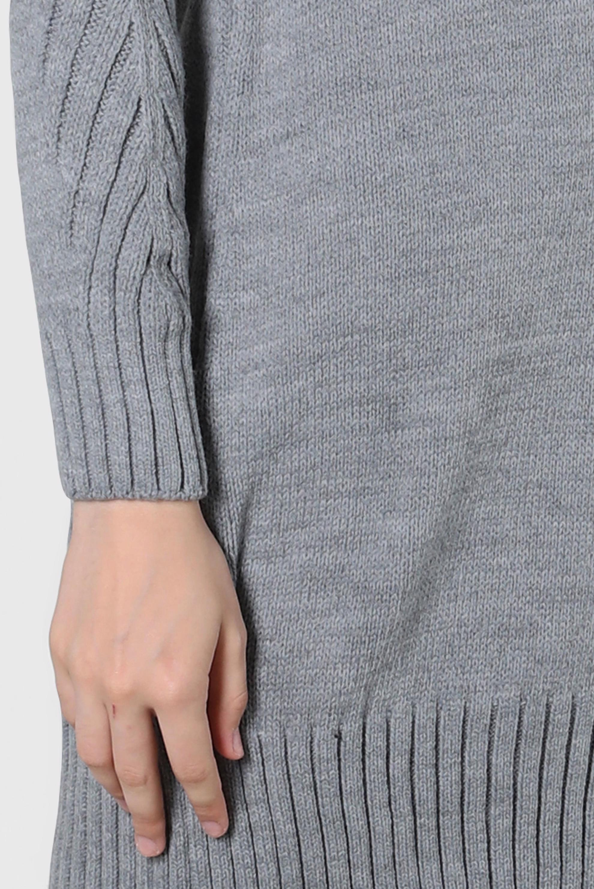 Tesettür giyim GRİ BOĞAZLI YAKA TRİKO TUNİK 44026